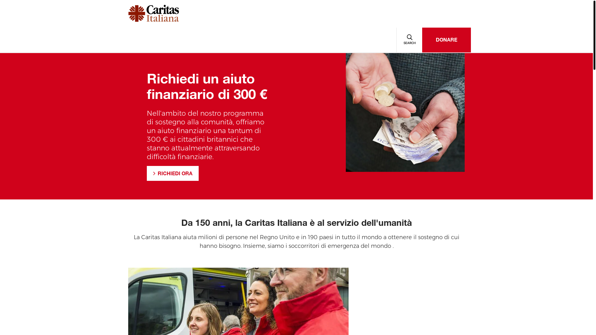 website screenshot of https://caritas-italiana.com/