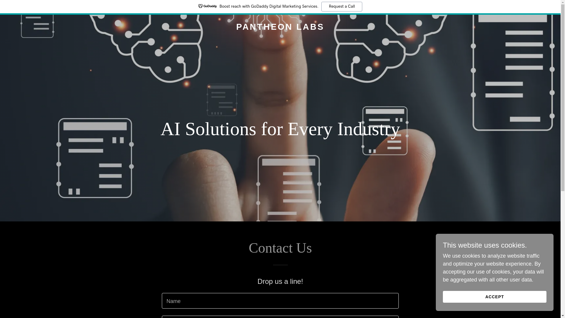website screenshot of https://pantheonlabs.ai/