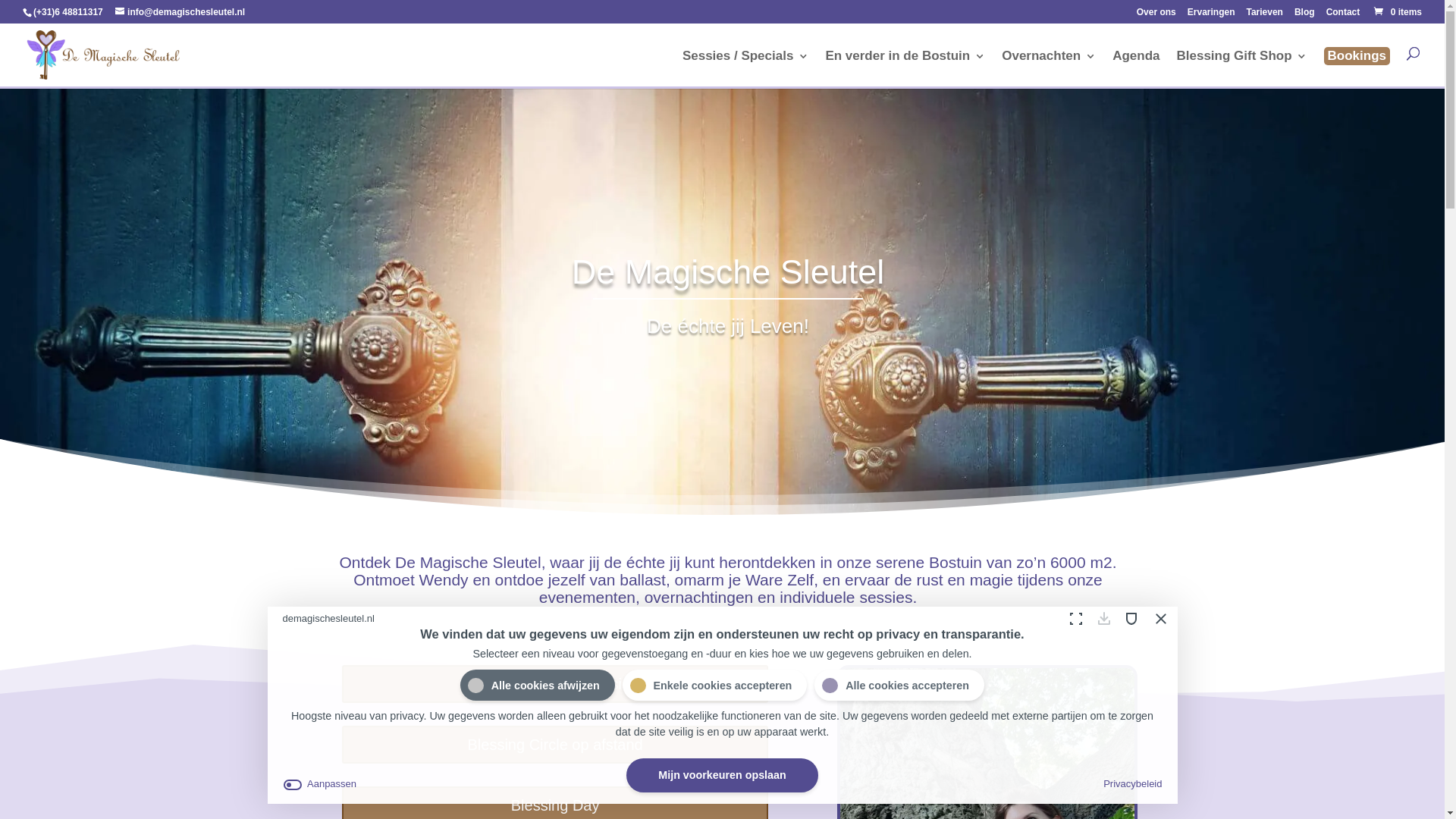 website screenshot of https://bostuin-demagischesleutel.nl/