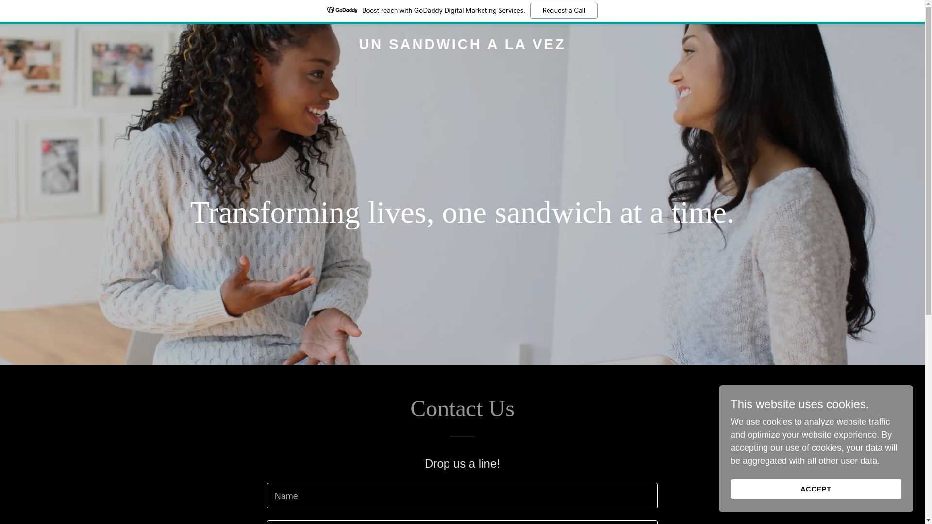 website screenshot of https://unsandwichalavez.com/