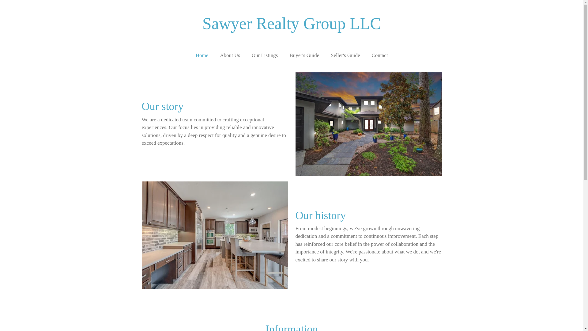 website screenshot of https://sawyerrealtygroupllc.com/