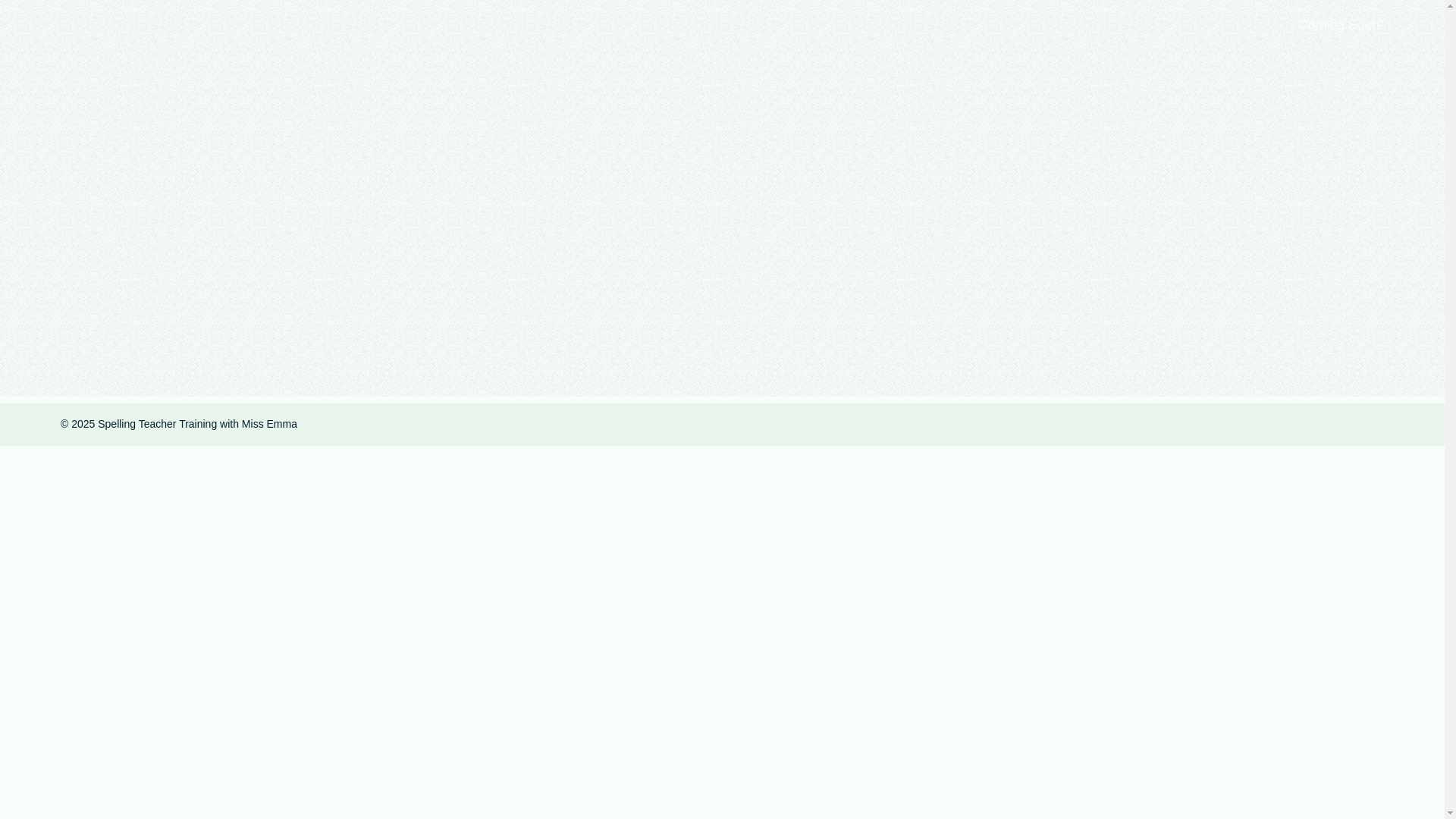 website screenshot of https://spellingteachertraining.com/