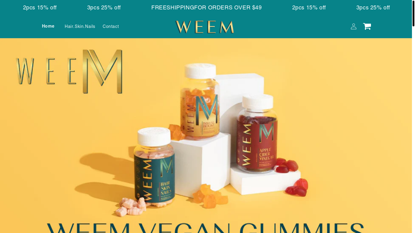 website screenshot of https://weemcoo.store/