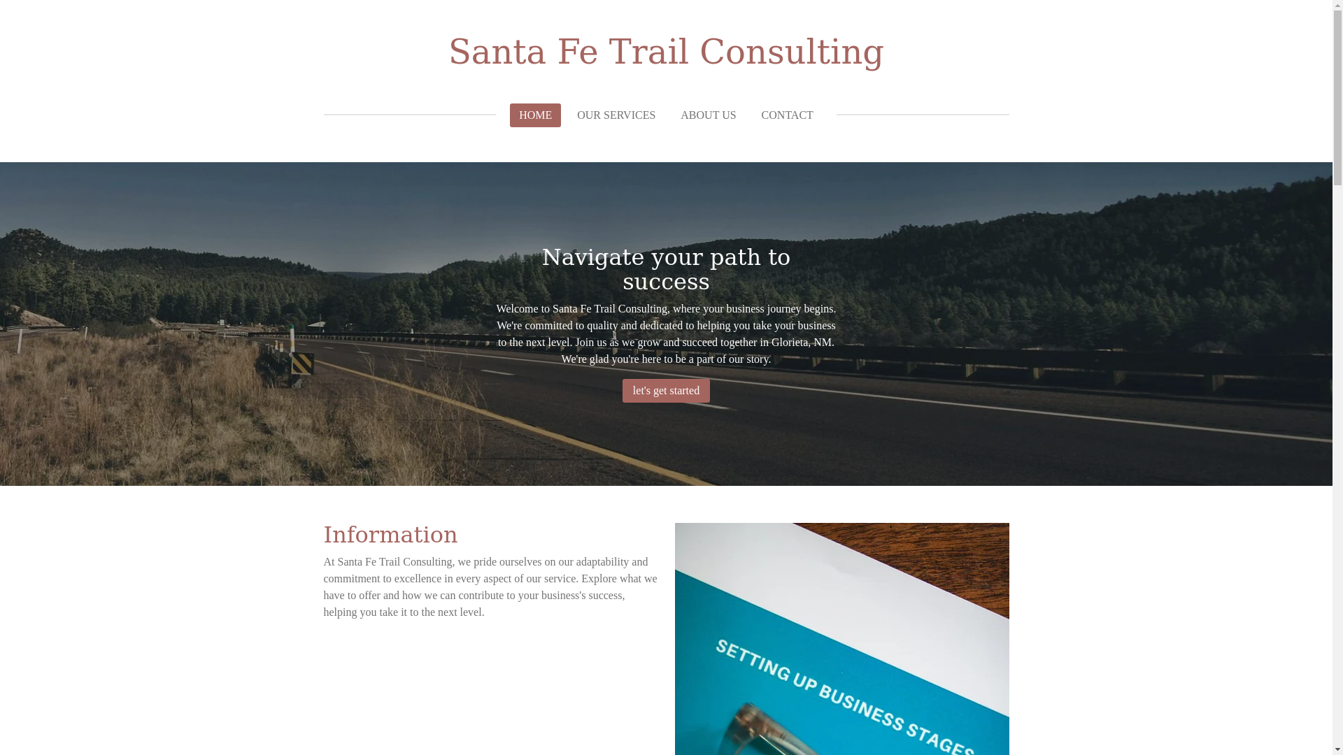 website screenshot of https://santafetrailconsulting.com/