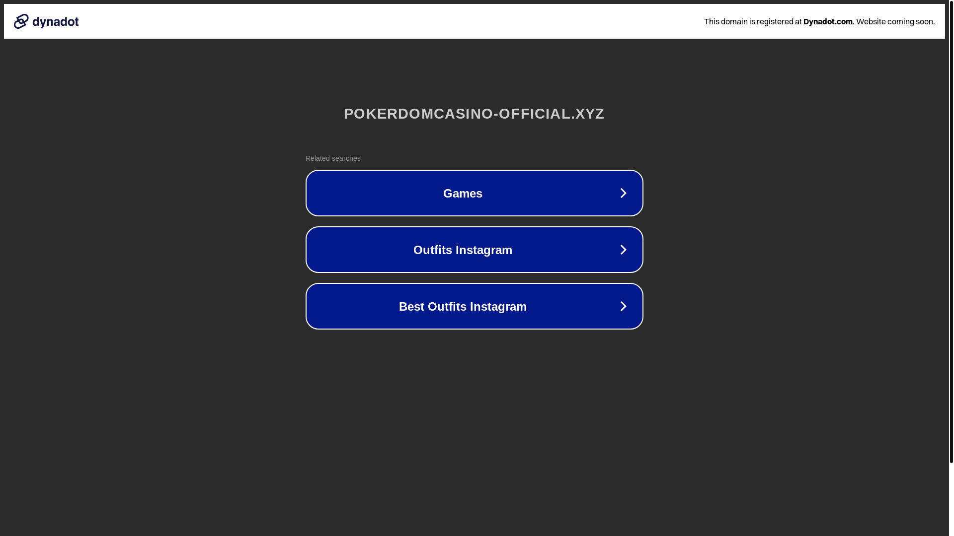 website screenshot of https://pokerdomcasino-official.xyz/