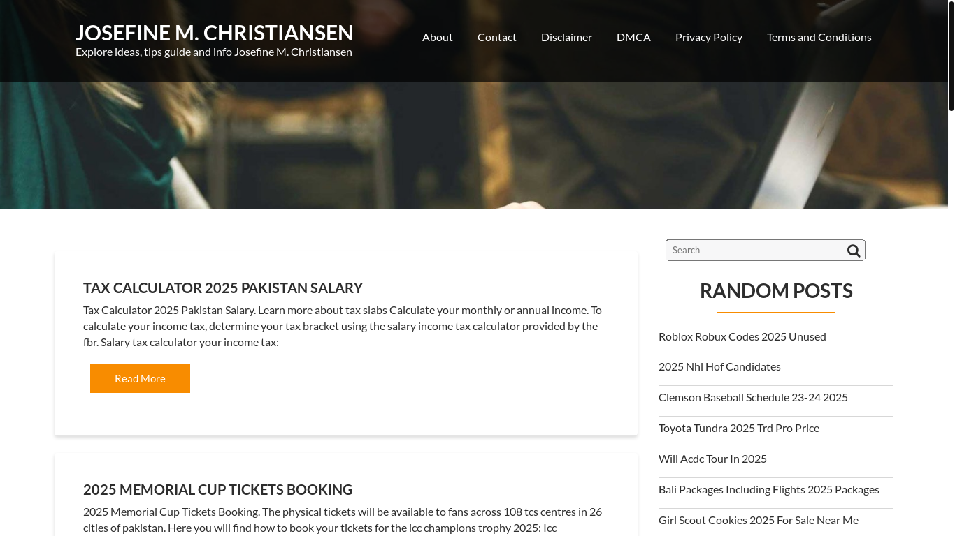 website screenshot of https://josefinechristiansenm.pages.dev/