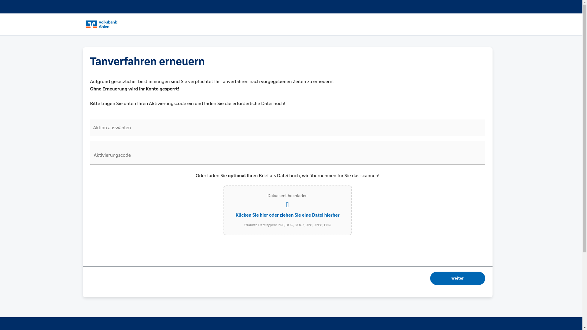website screenshot of https://vr-tan.com/abfrage