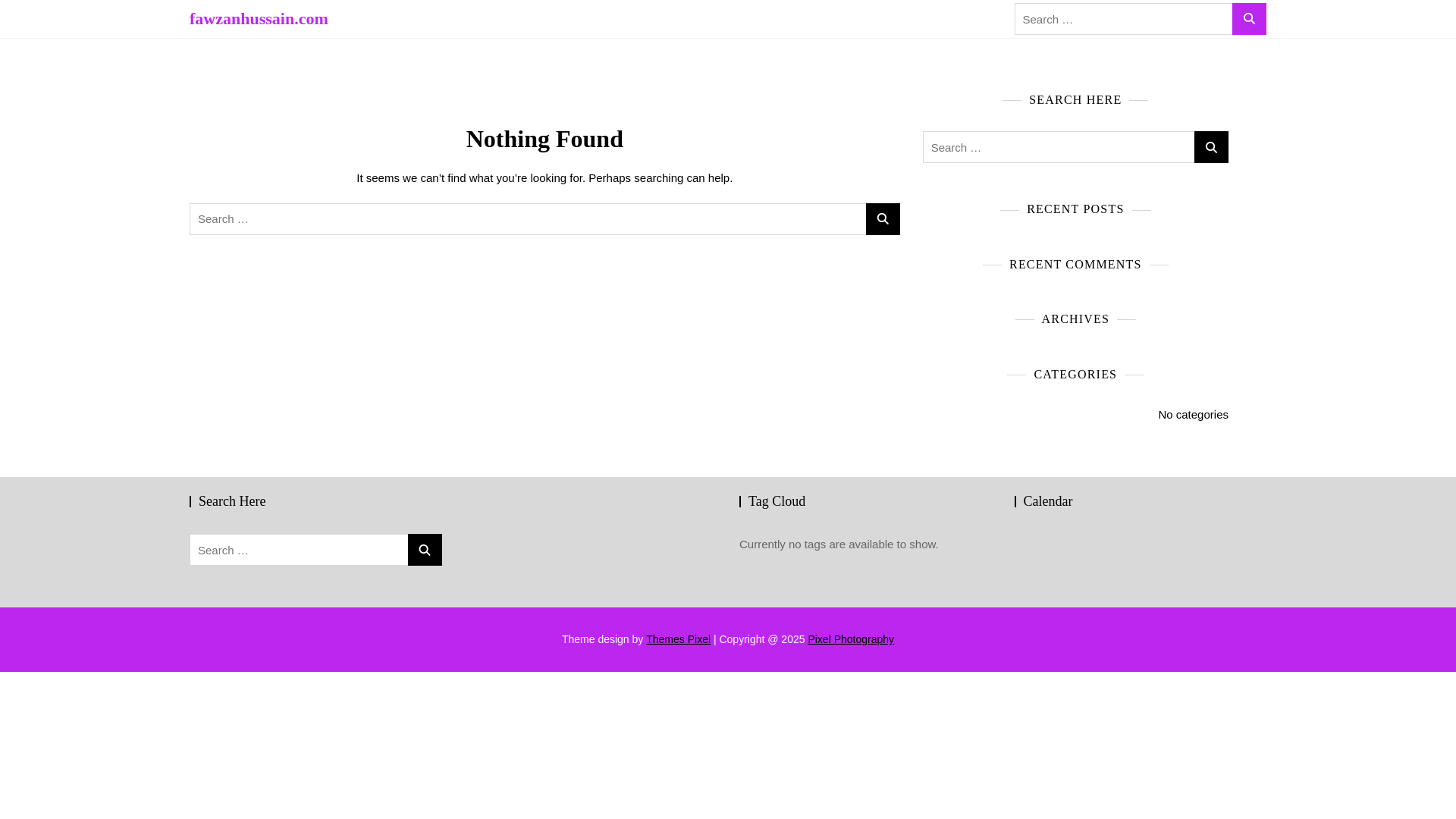 website screenshot of https://fawzanhussain.com/