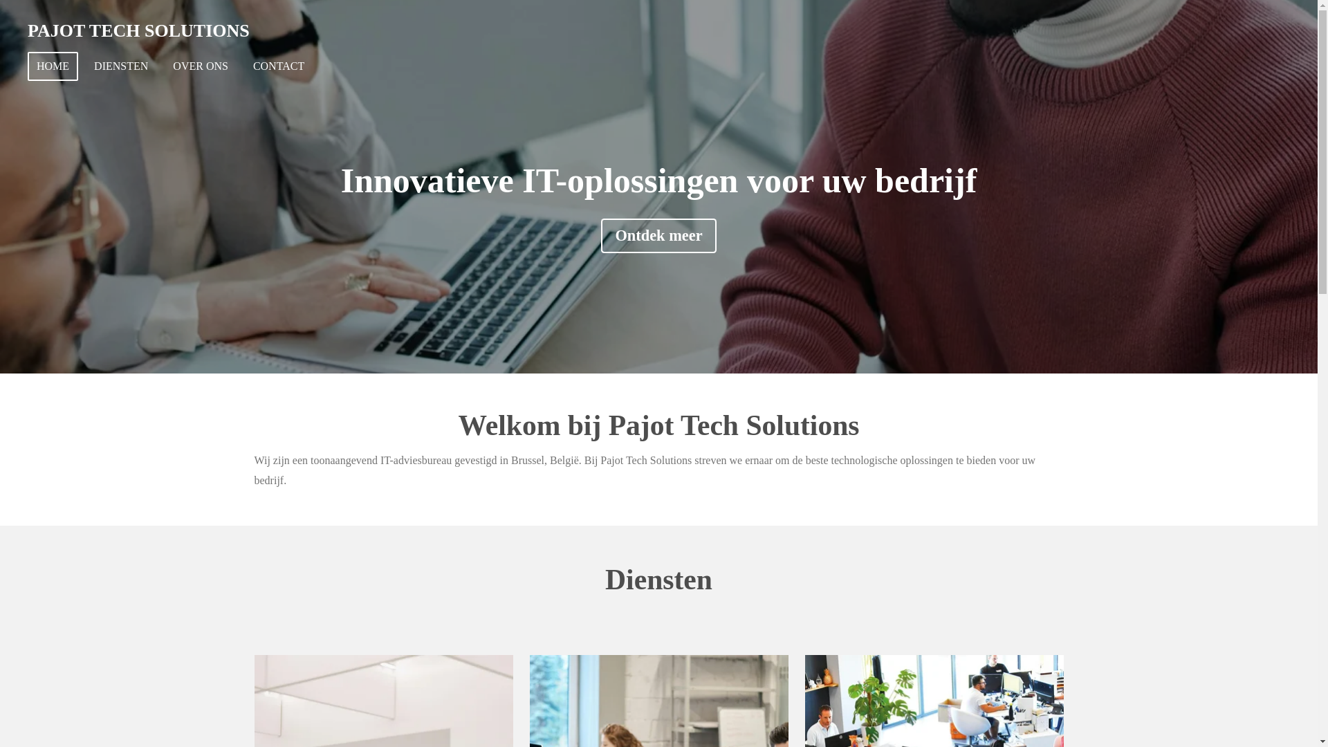 website screenshot of https://pajot-tech.be/