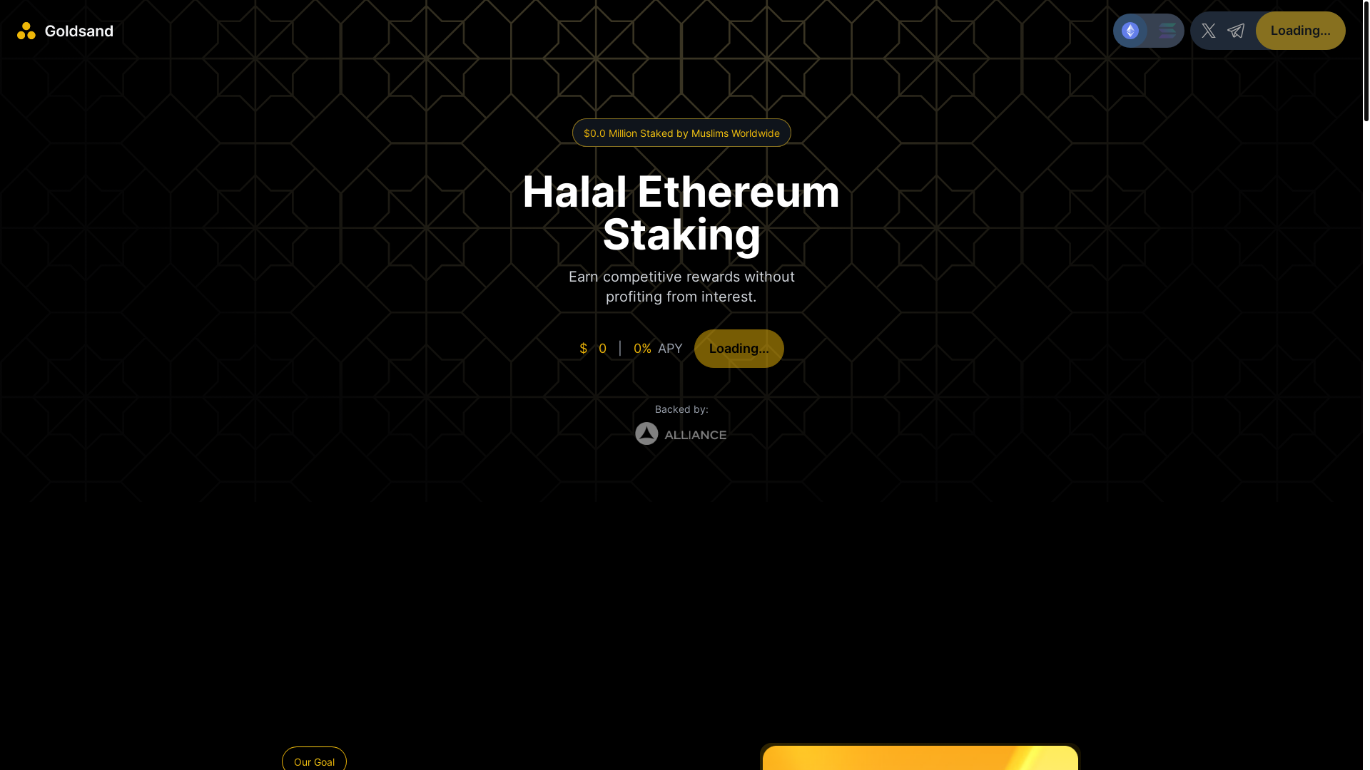 website screenshot of https://ethereum-staking.pages.dev/