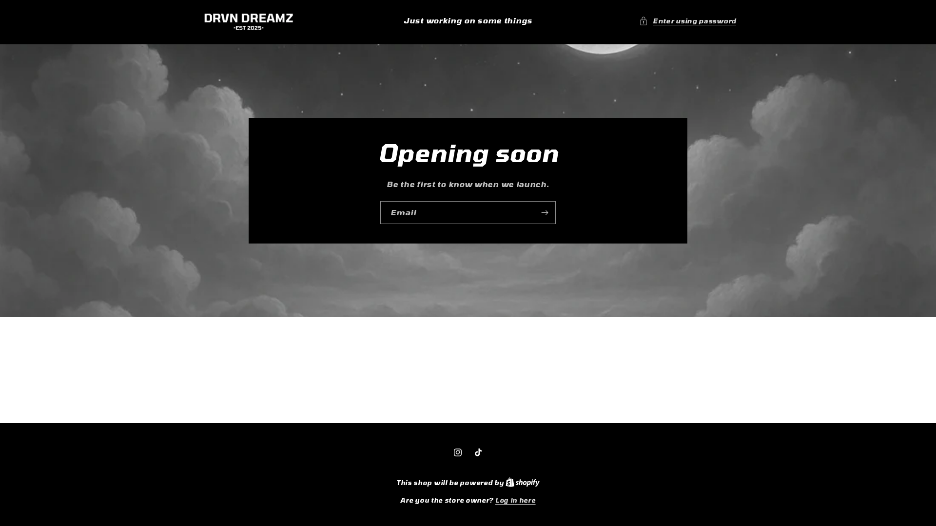website screenshot of https://drvndreamz.com/