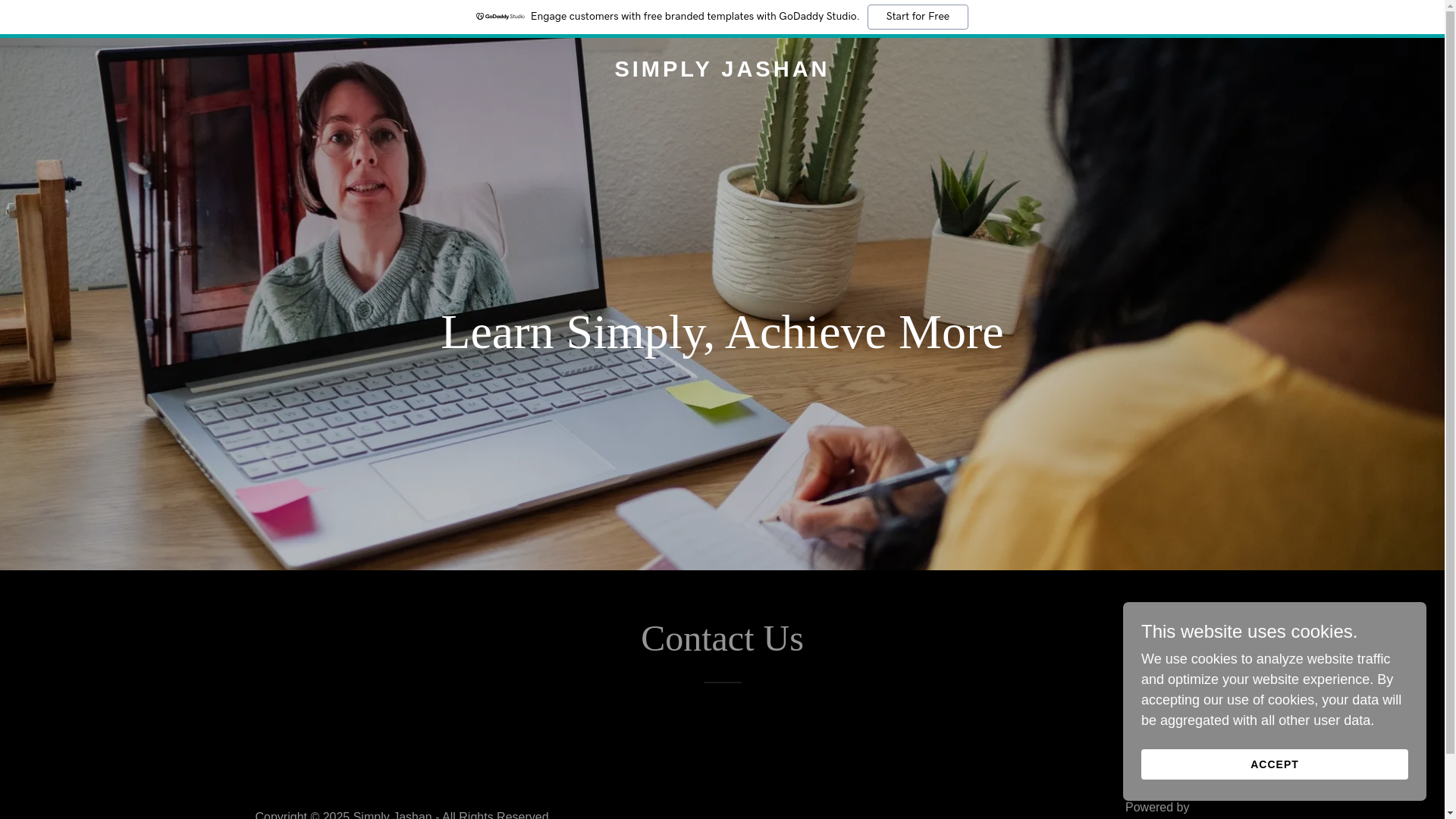website screenshot of https://simplyjashan.com/