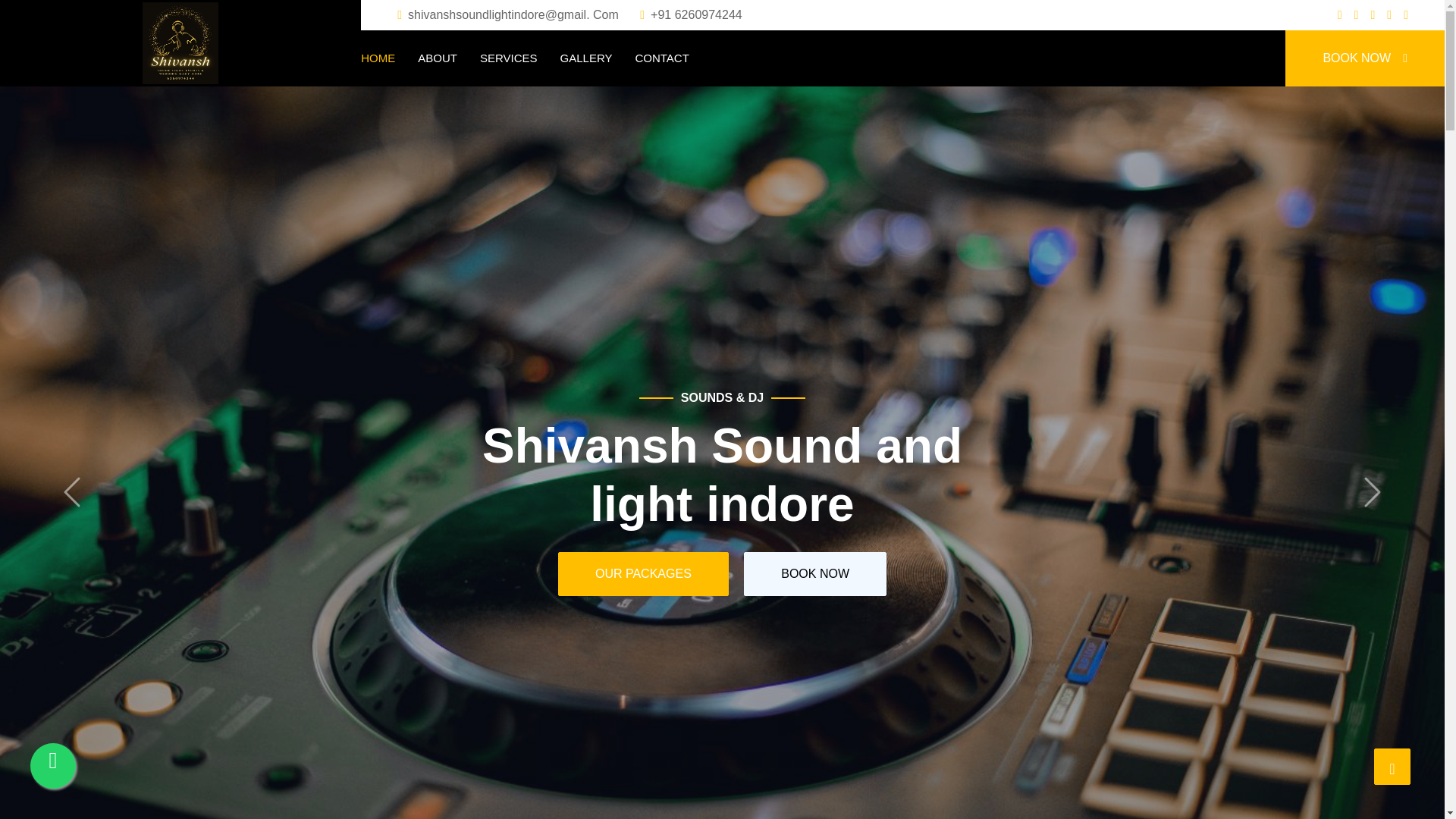 website screenshot of https://shivanshsoundandlightindore.online/
