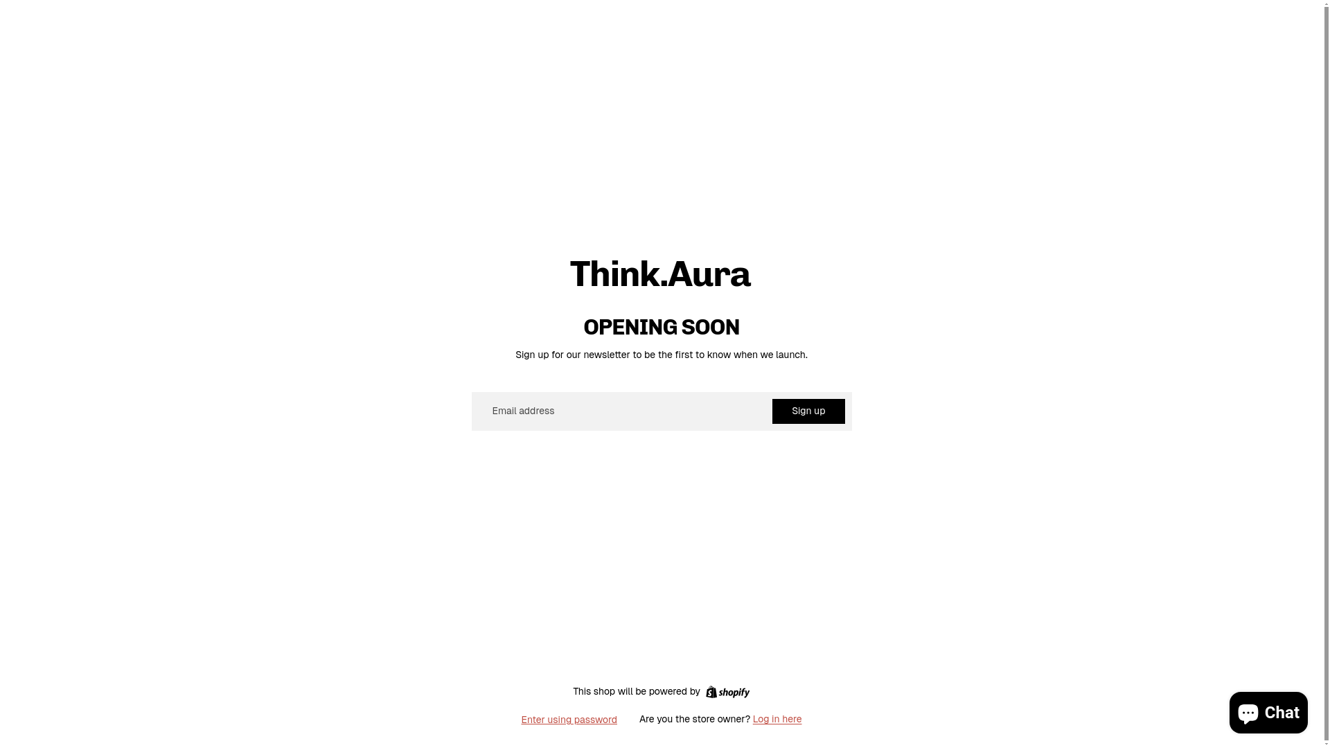 website screenshot of https://thinkaura.mu/