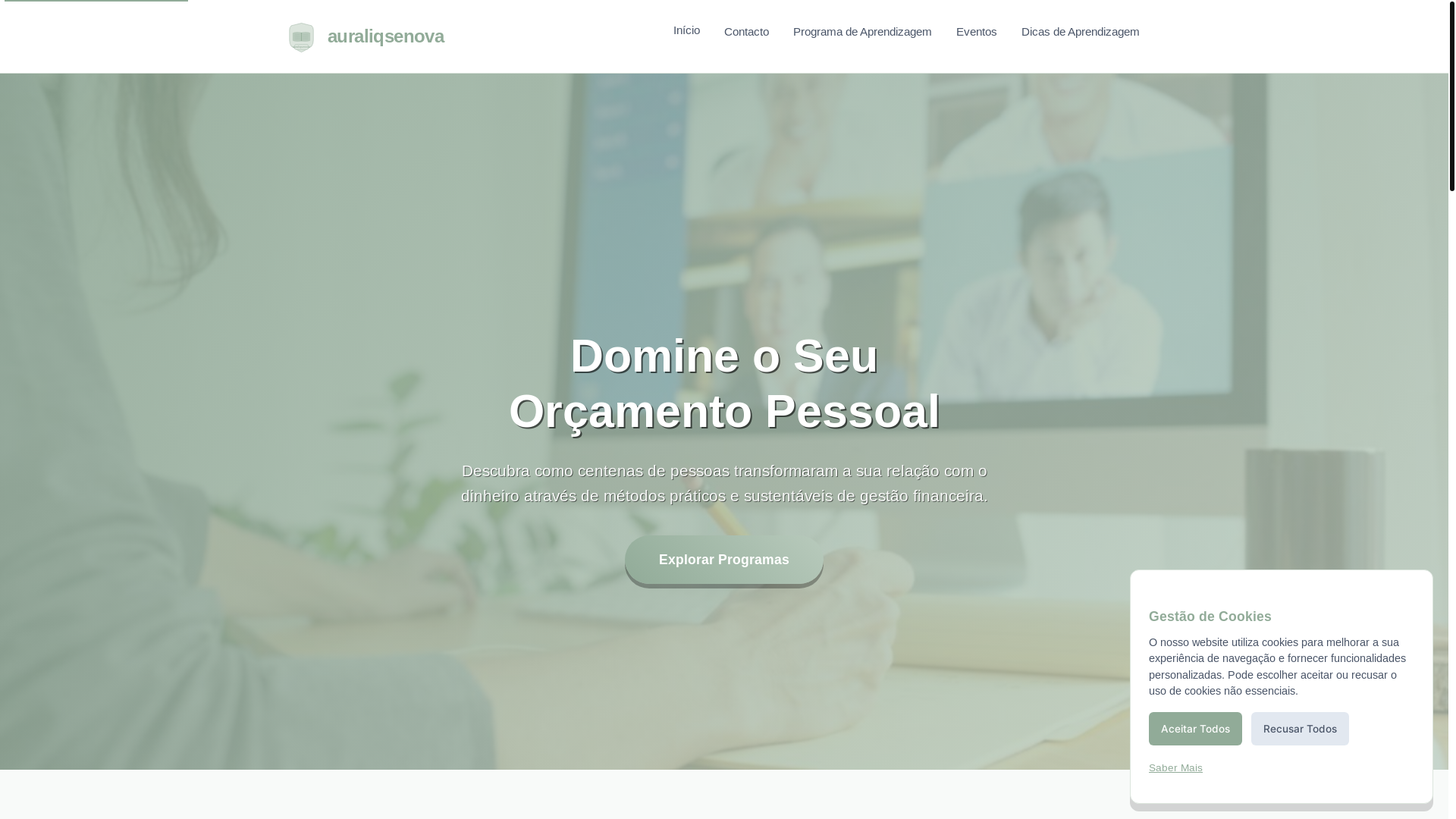 website screenshot of https://auraliqsenova.com/