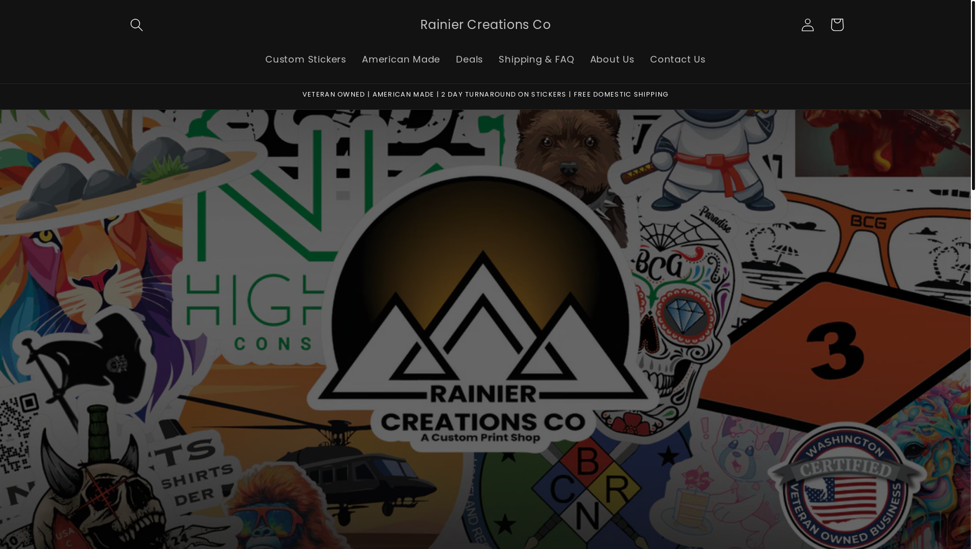 website screenshot of https://stickerverseusa.com/