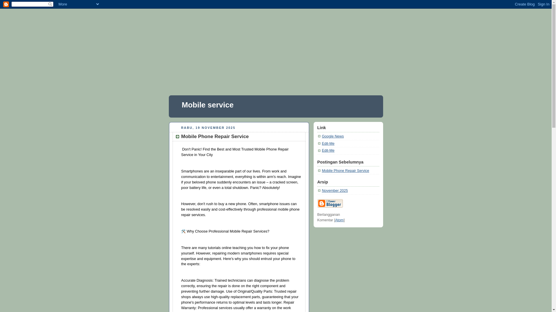 website screenshot of https://mobileservice.lol/