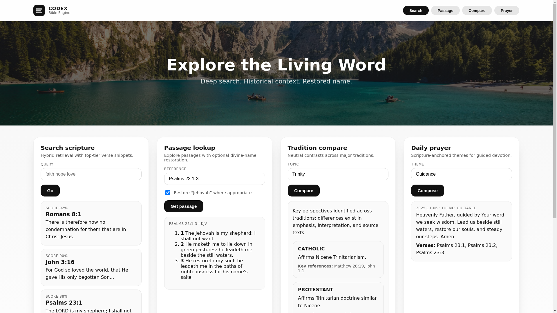 website screenshot of https://codexdeiverity.com/