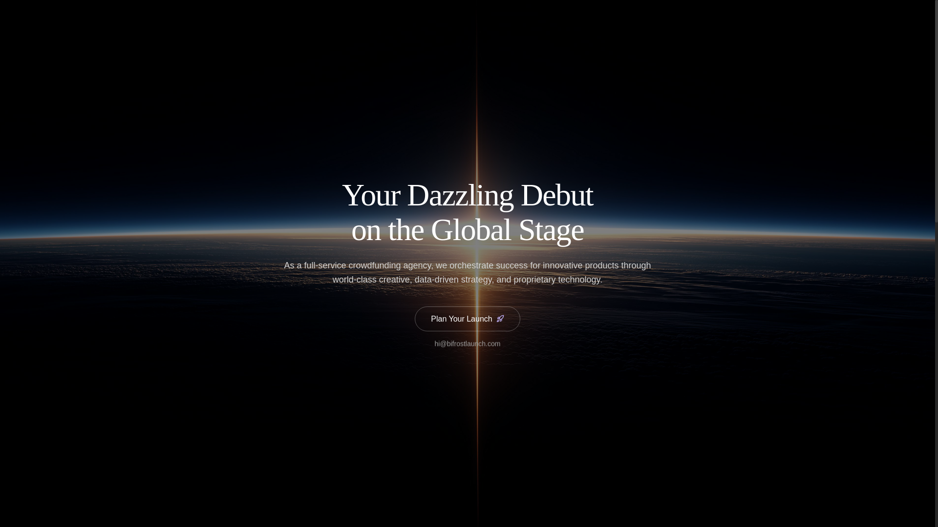 website screenshot of https://bifrostlaunch.com/