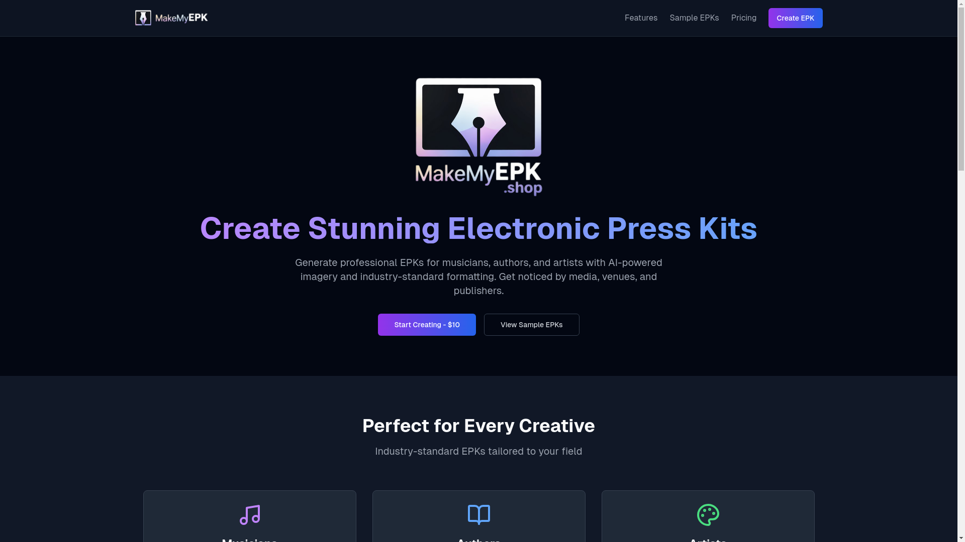website screenshot of https://makemyepk.shop/