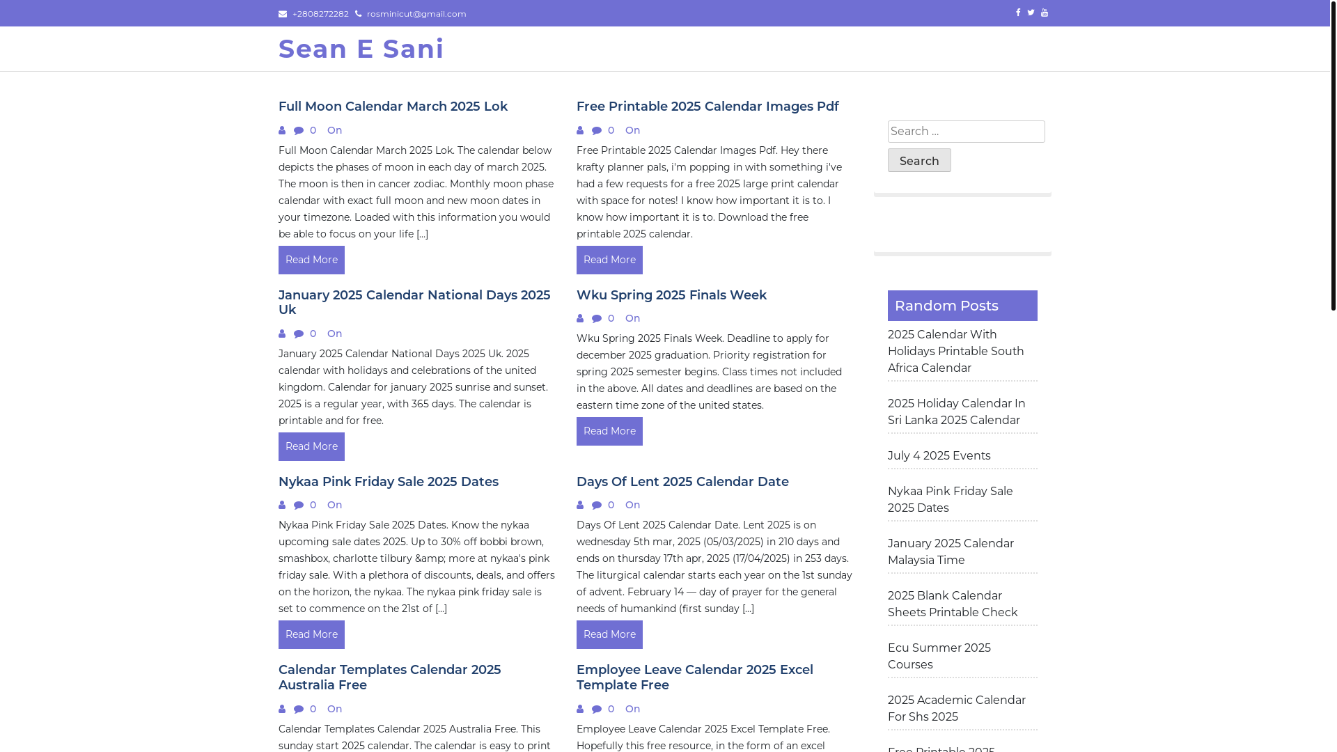 website screenshot of https://seanesani.pages.dev/