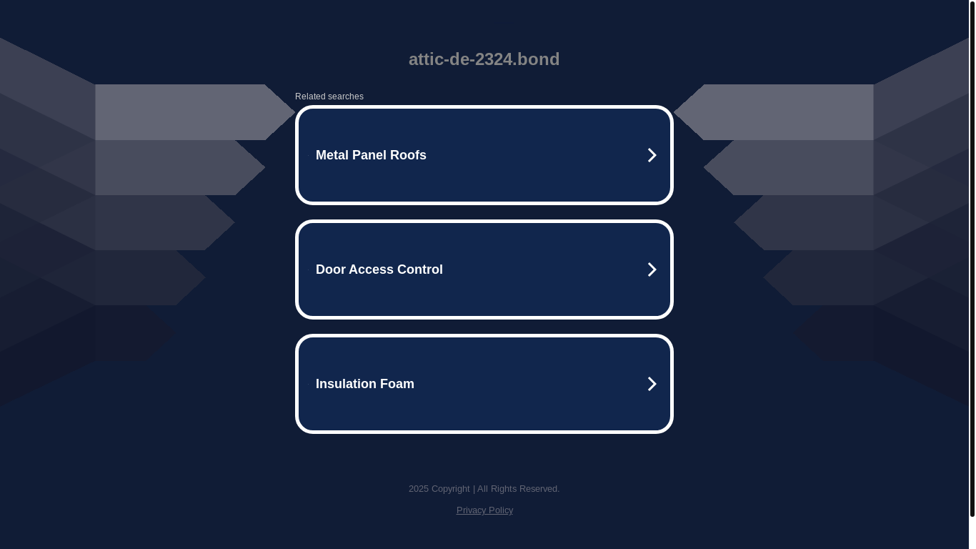 website screenshot of https://attic-de-2324.bond/