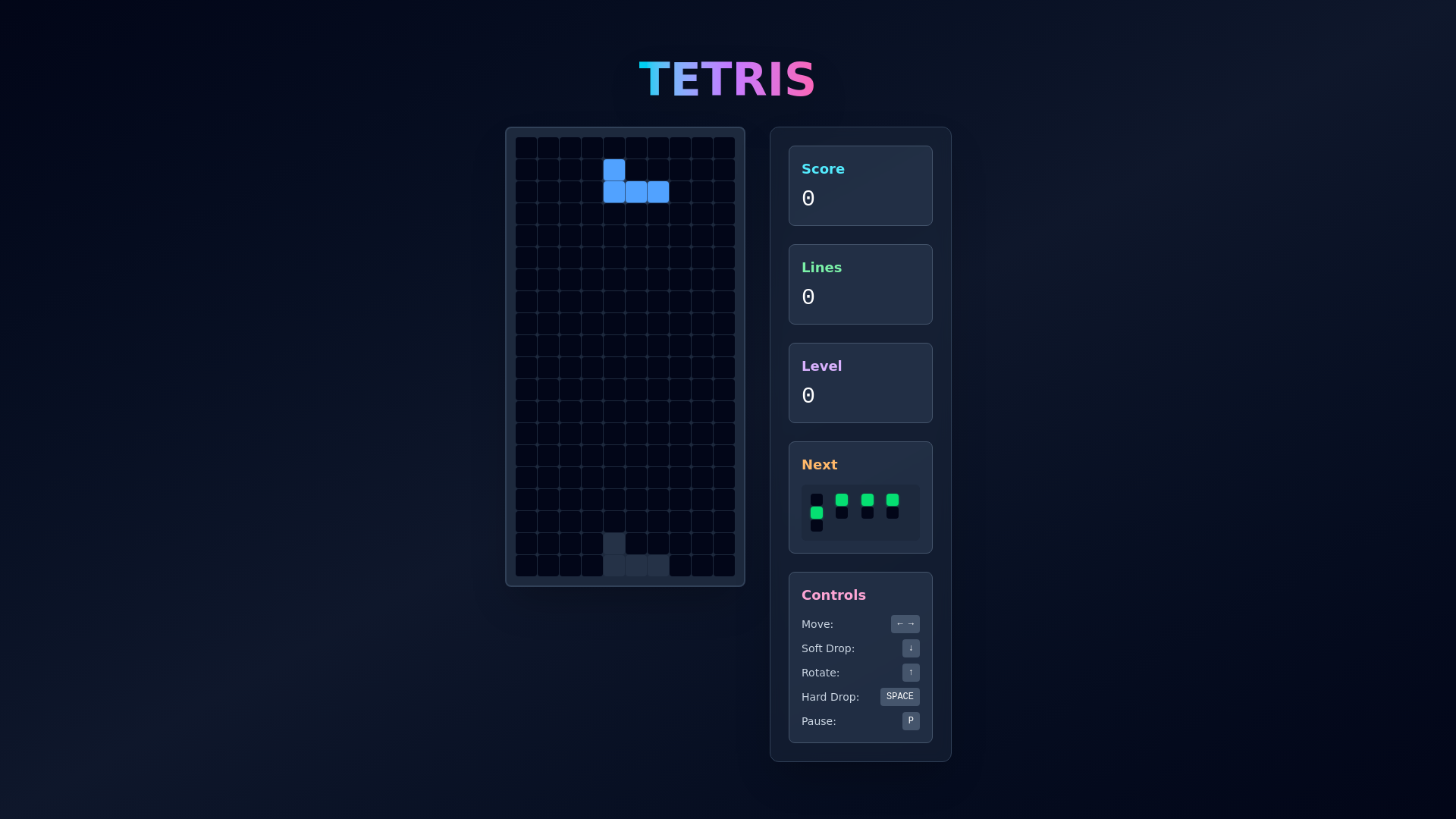 website screenshot of https://tetris-game-v2.pages.dev/