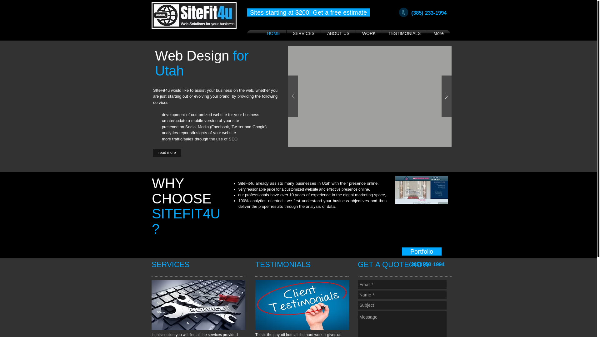 website screenshot of https://sitefit4u.net/