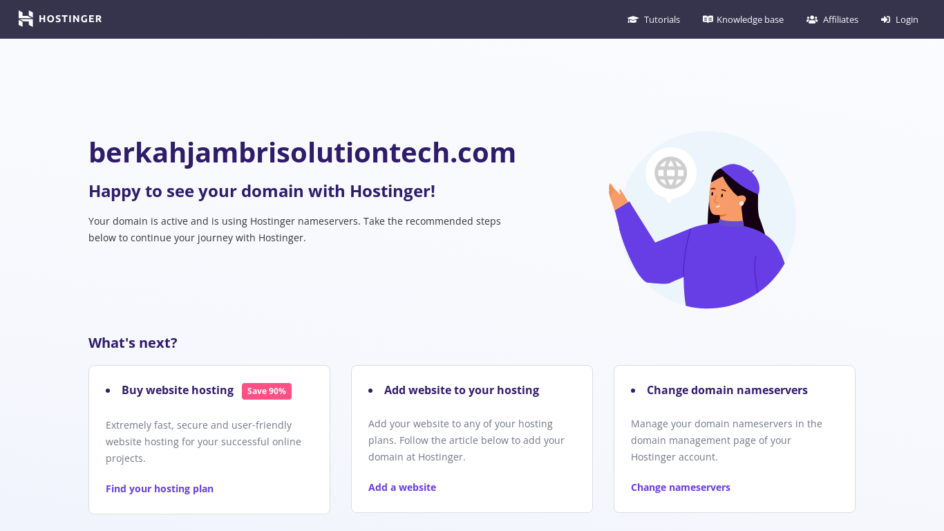 website screenshot of https://berkahjambrisolutiontech.com/