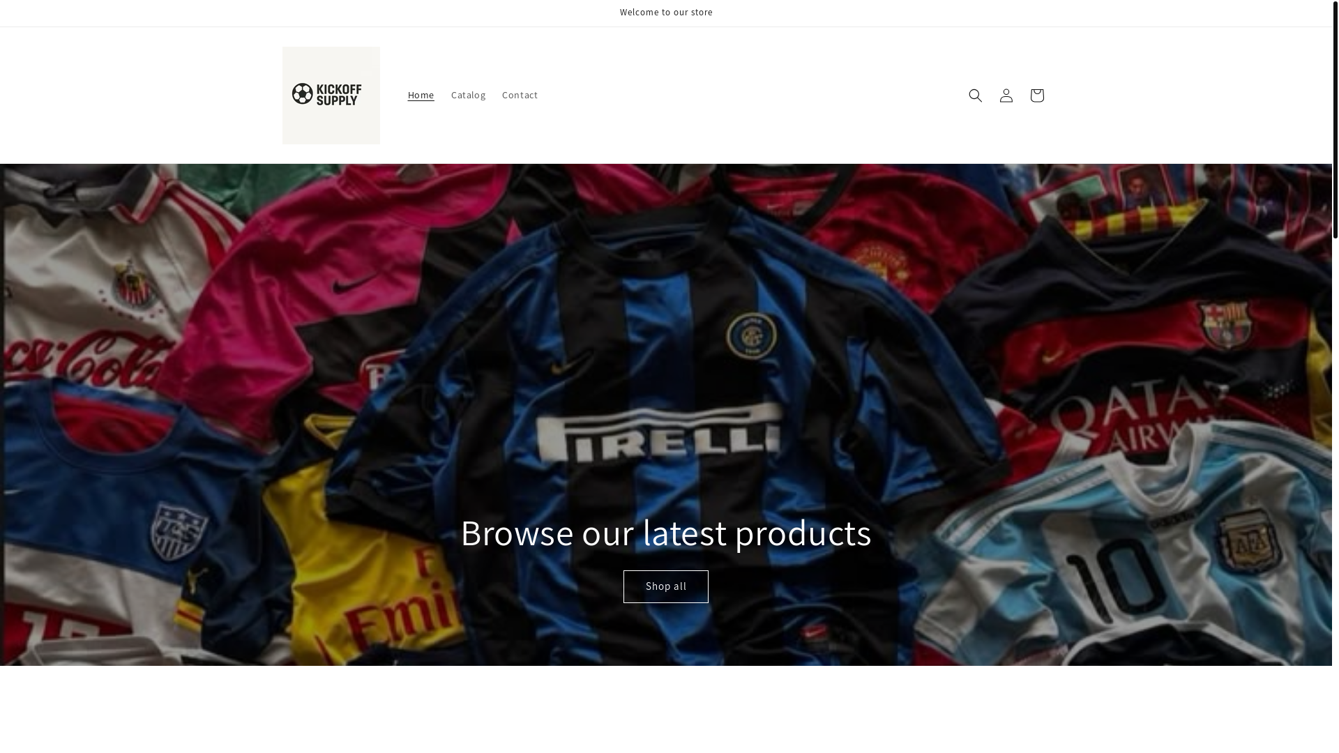 website screenshot of https://kickofsupply.com/
