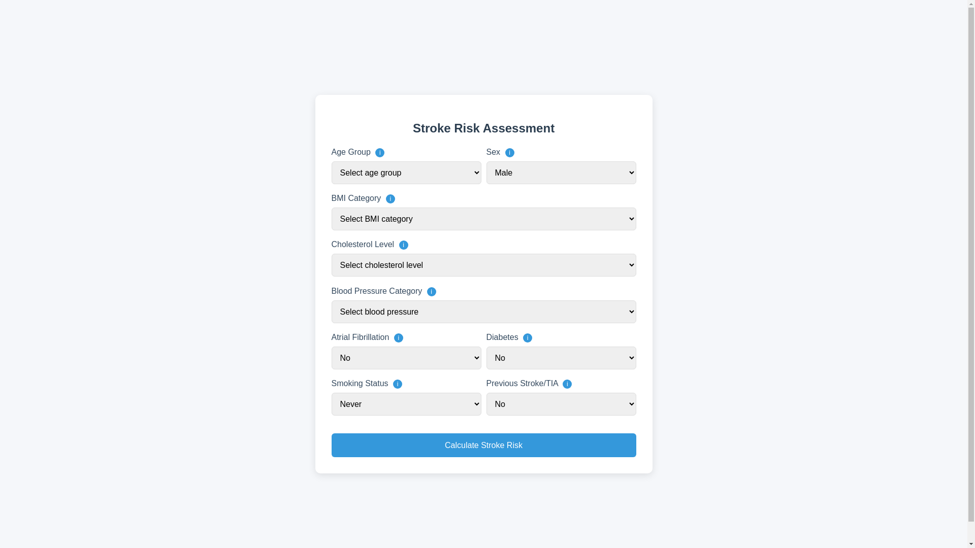website screenshot of https://strokepredictor.pages.dev/
