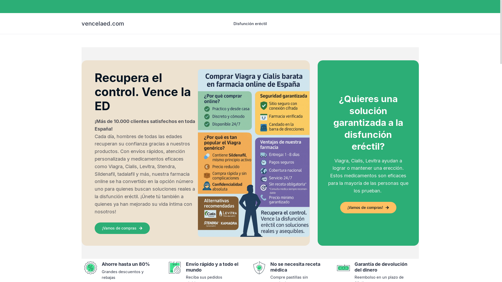 website screenshot of https://vencelaed.com/