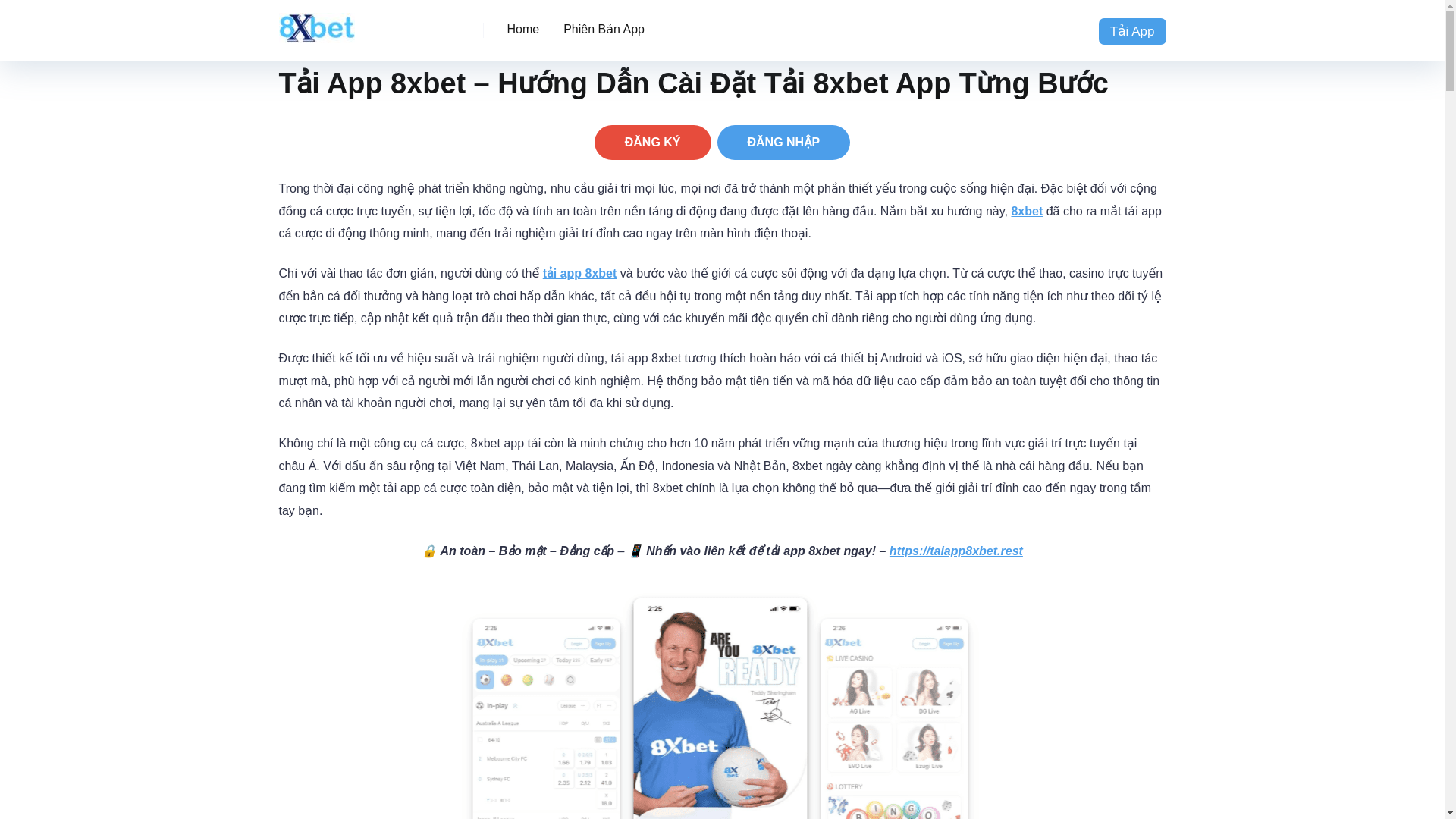 website screenshot of https://taiapp8xbet.rest/