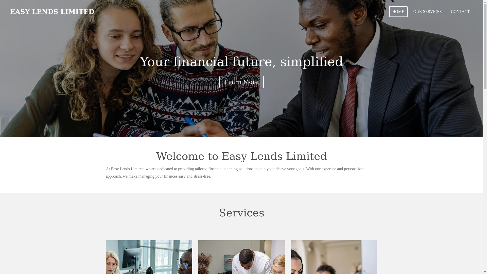 website screenshot of https://easylendslimited.com/