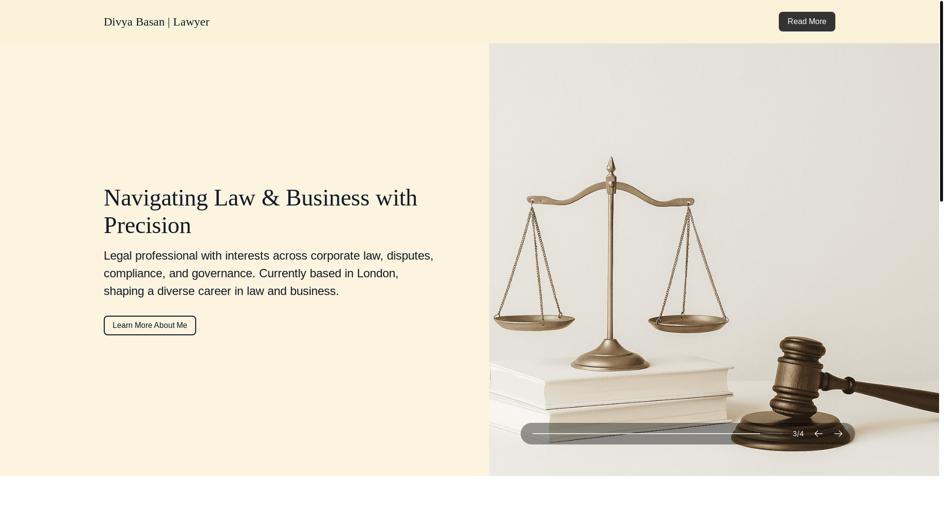 website screenshot of https://divyabasanlegal.com/