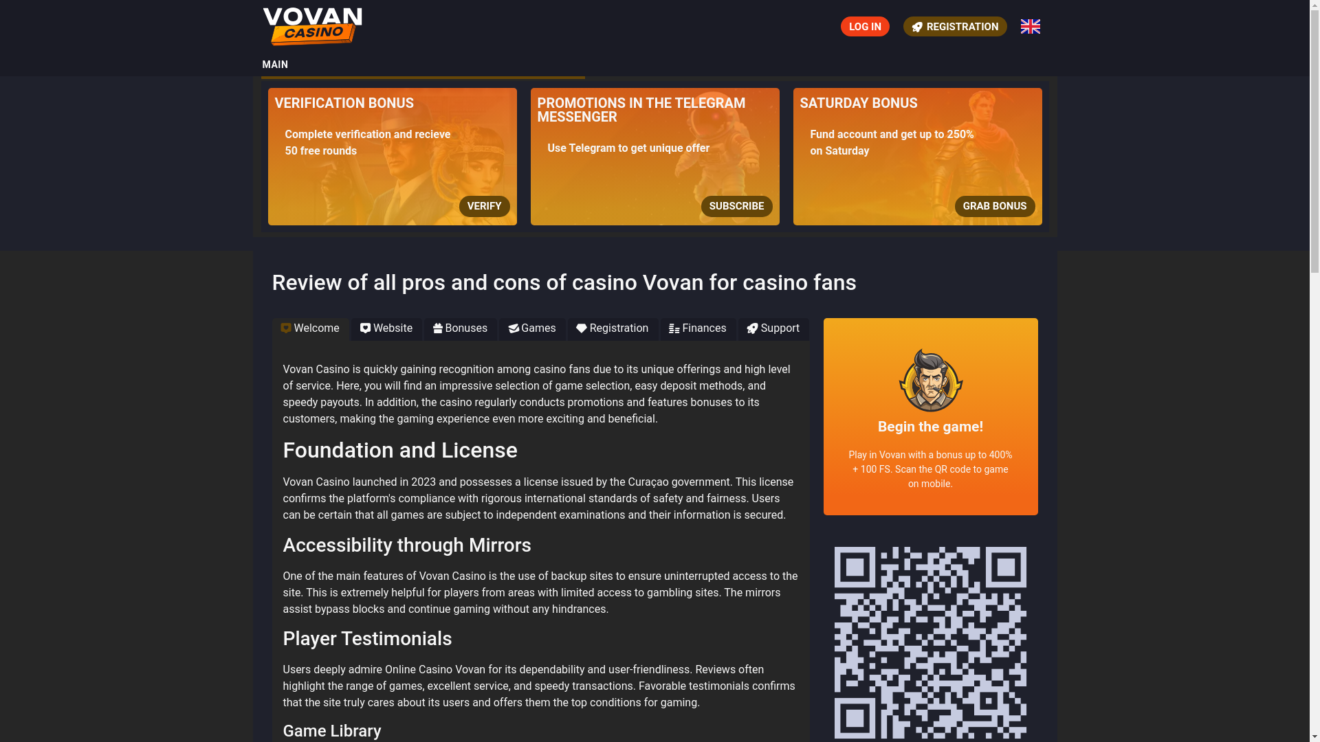 website screenshot of https://vovanslots-lucky.buzz/