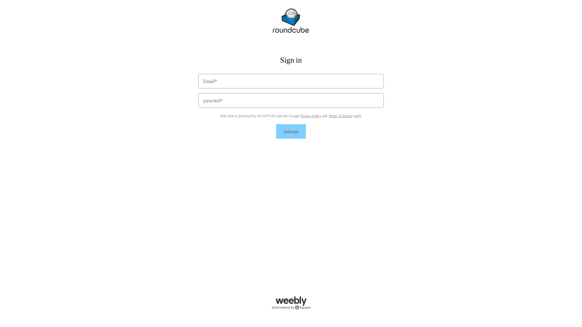 website screenshot of https://webmail101346.weeblysite.com/