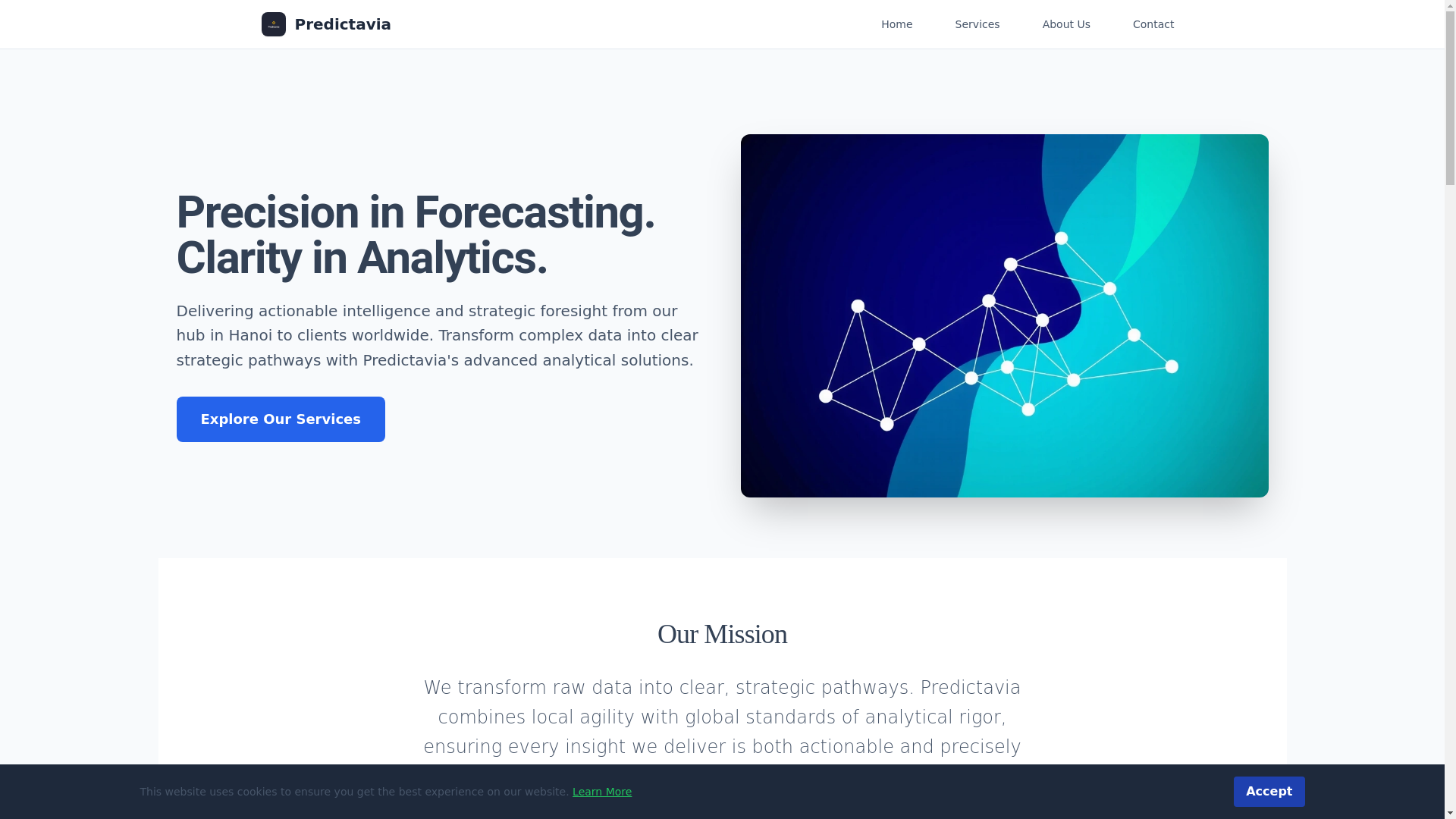 website screenshot of https://predictavia.com/