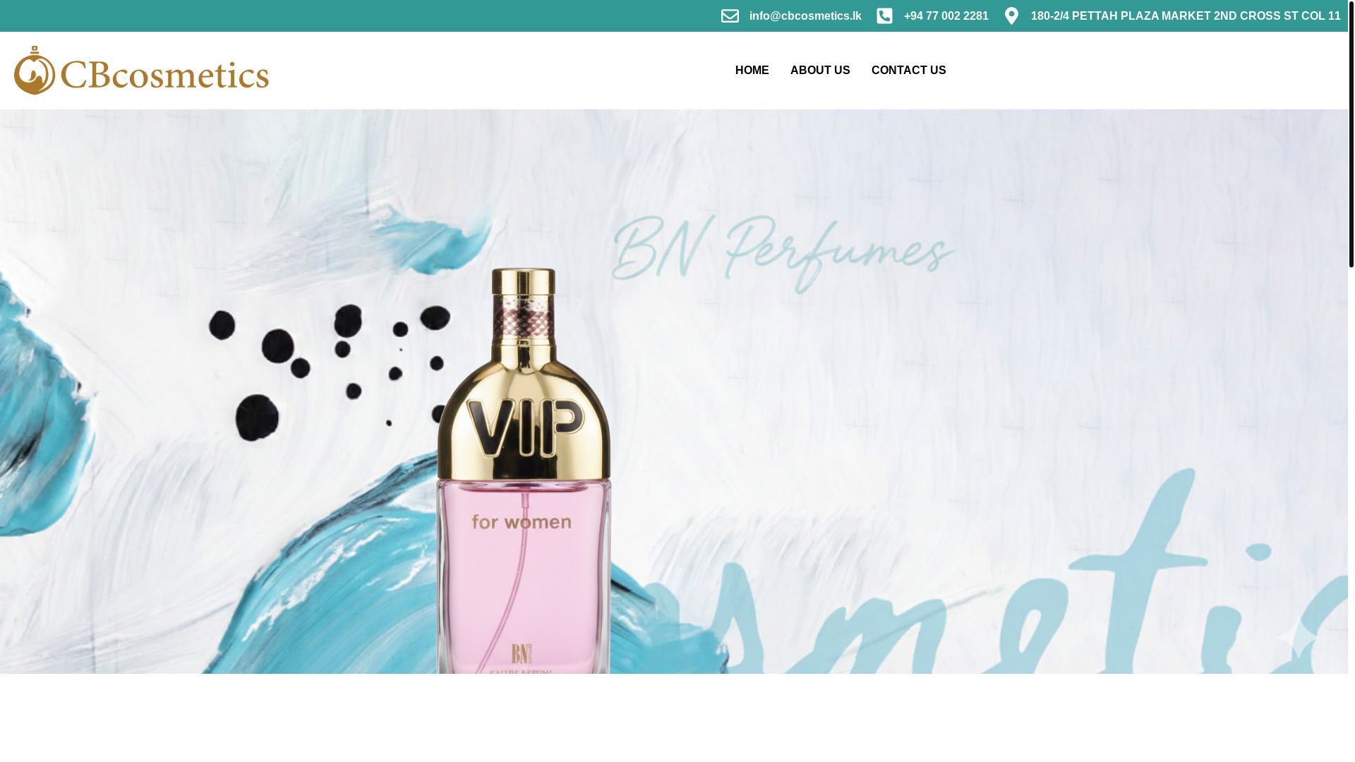 website screenshot of https://cbcosmetics.lk/