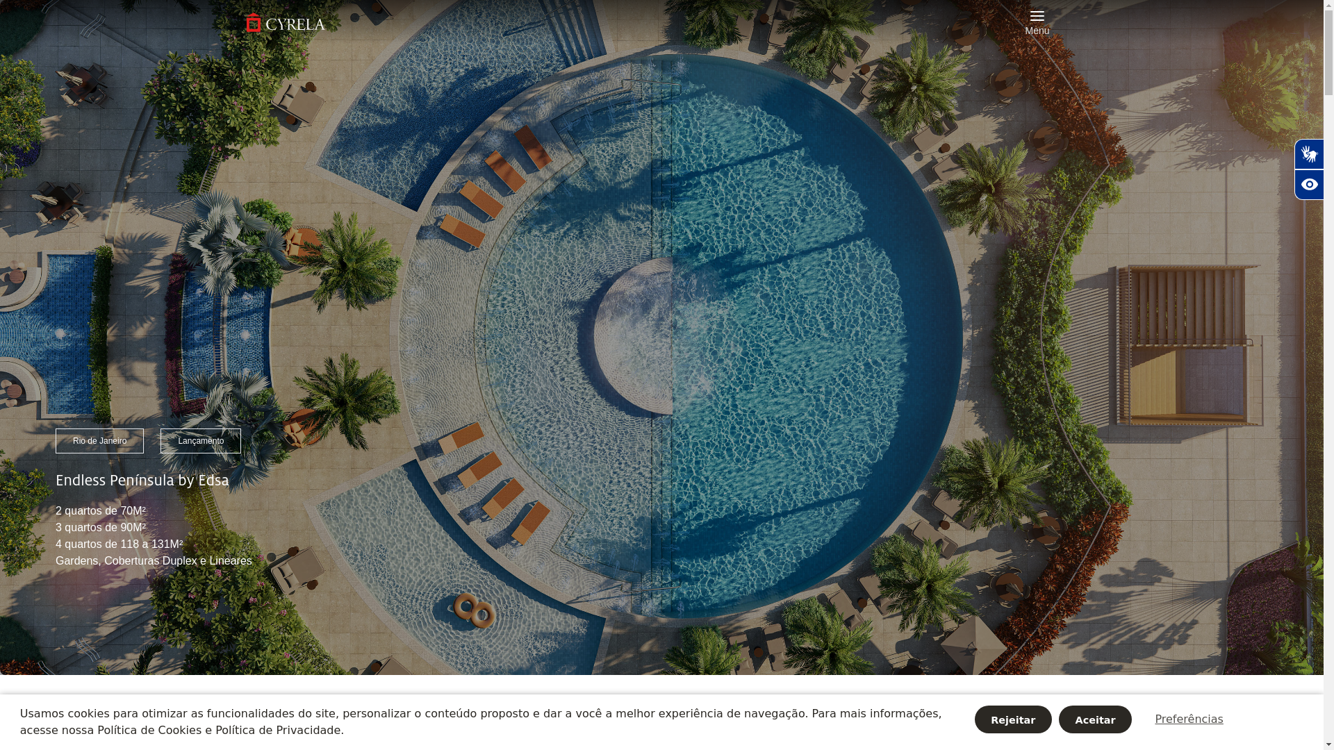 website screenshot of https://endlessbycyrela.com.br/