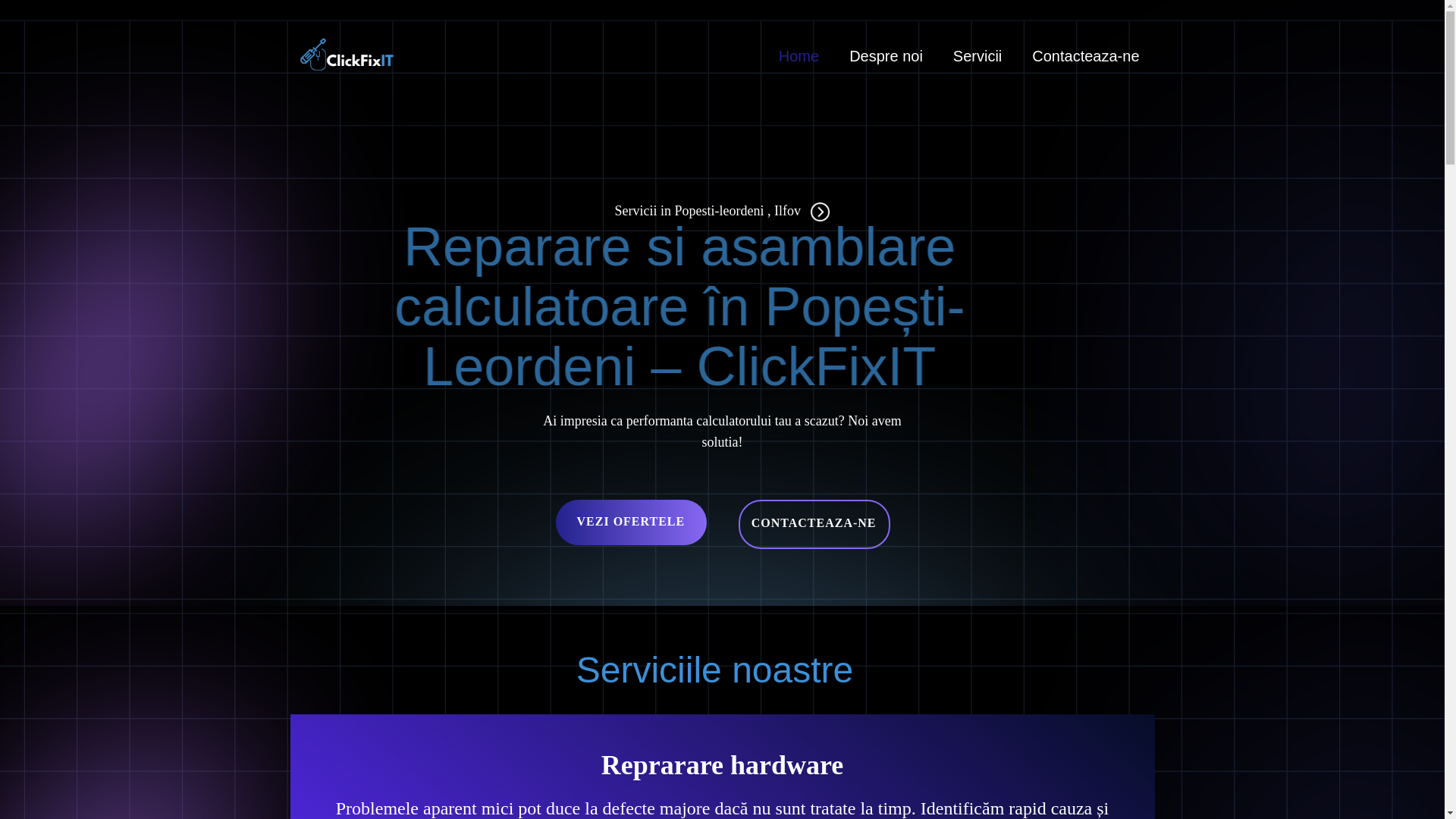 website screenshot of https://clickfixit.ro/