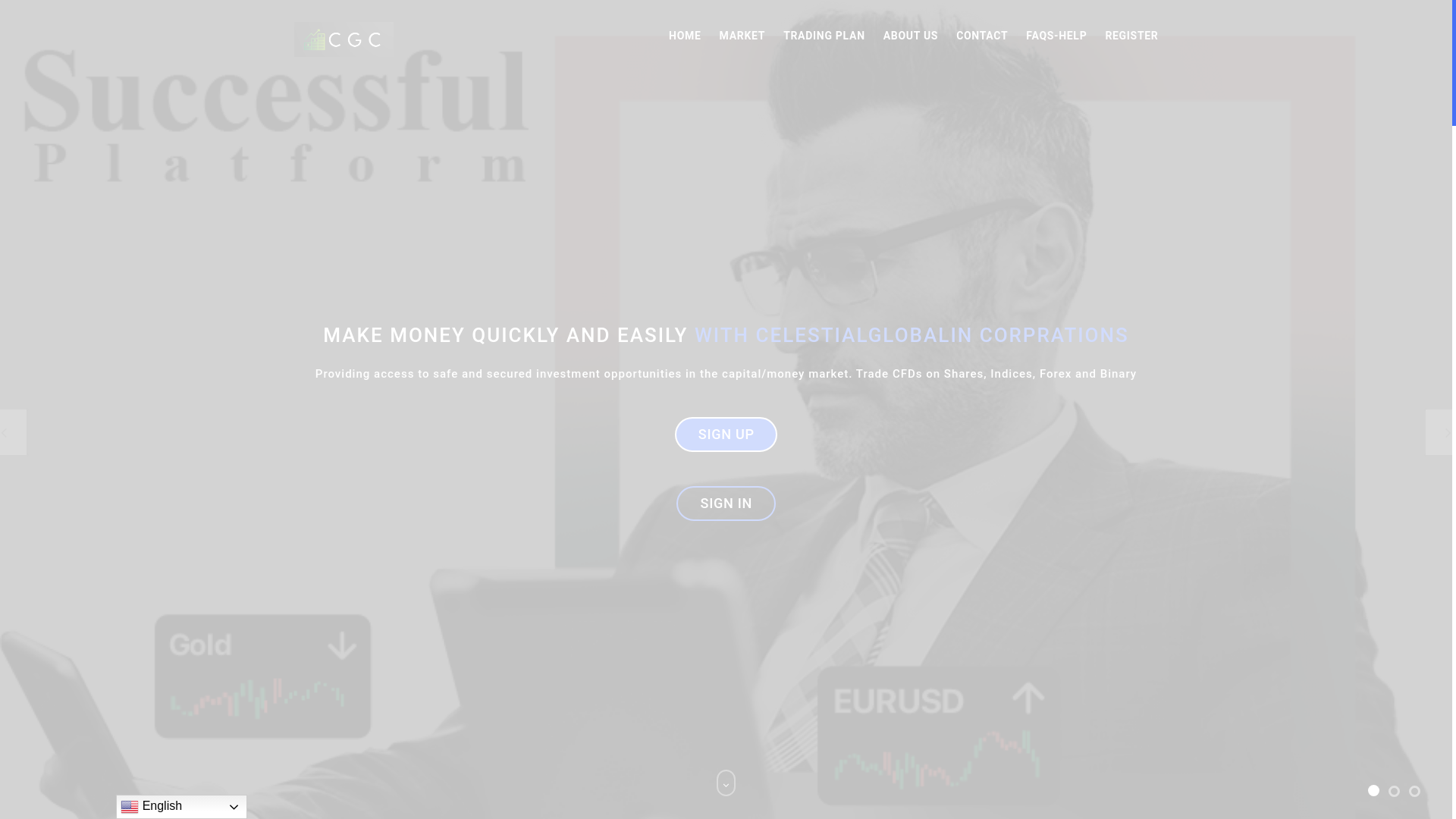 website screenshot of https://celestialglobalincorprations.com/
