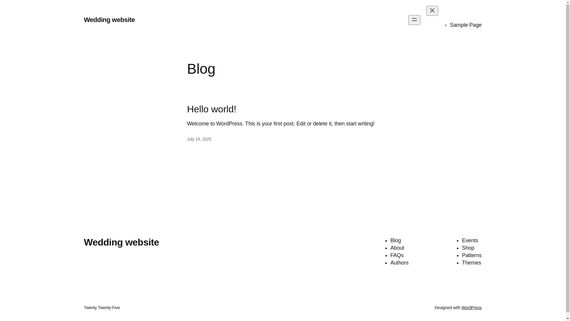 website screenshot of https://elinaandemil.no/