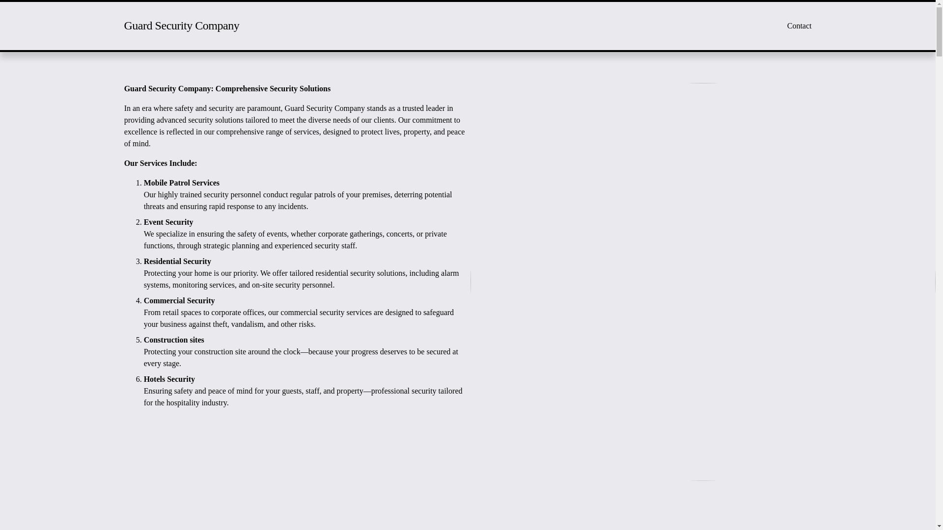 website screenshot of https://guardssecuritycompany.com/