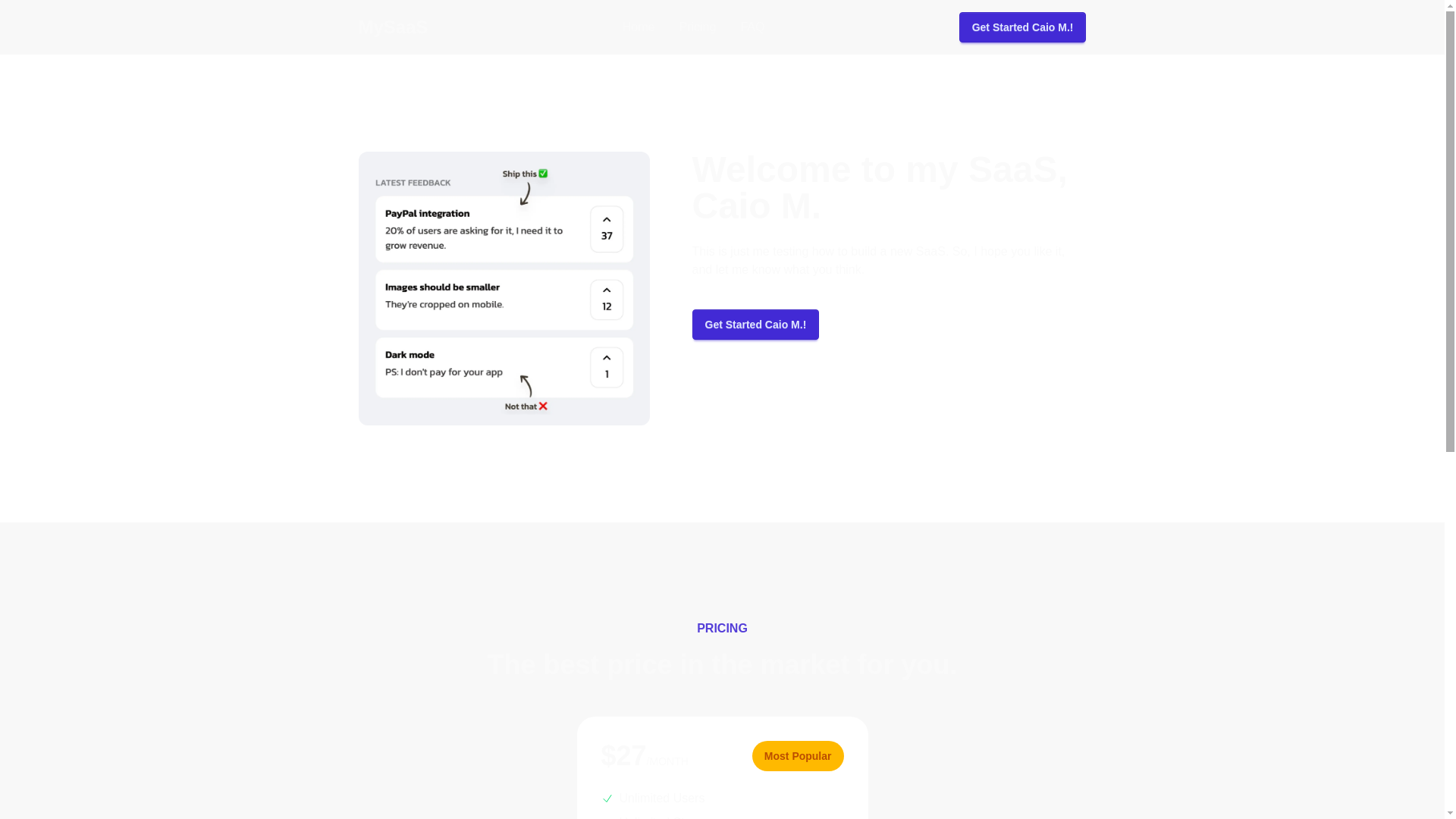 website screenshot of https://caiosaas.shop/