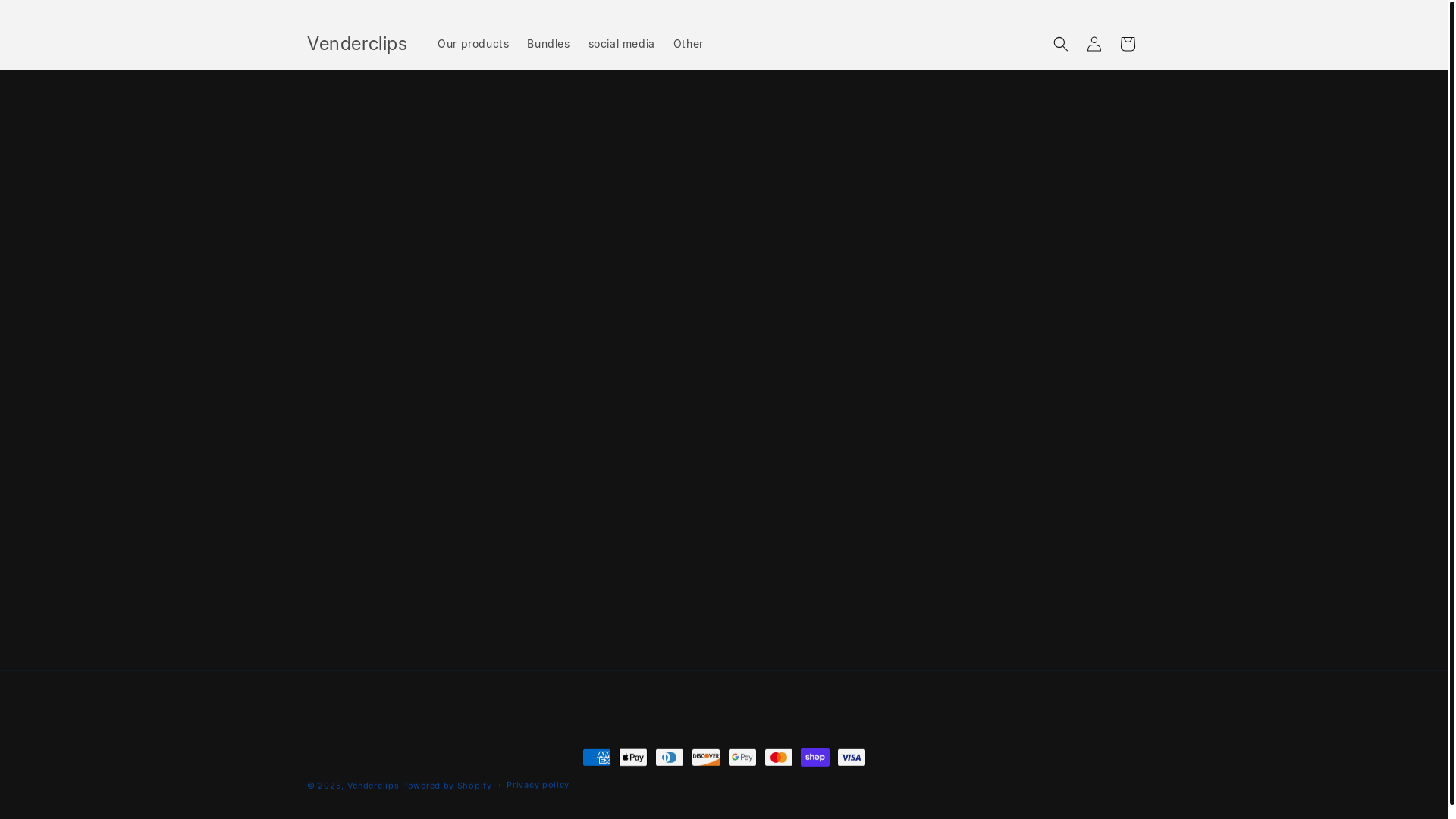 website screenshot of https://venderclips.com/