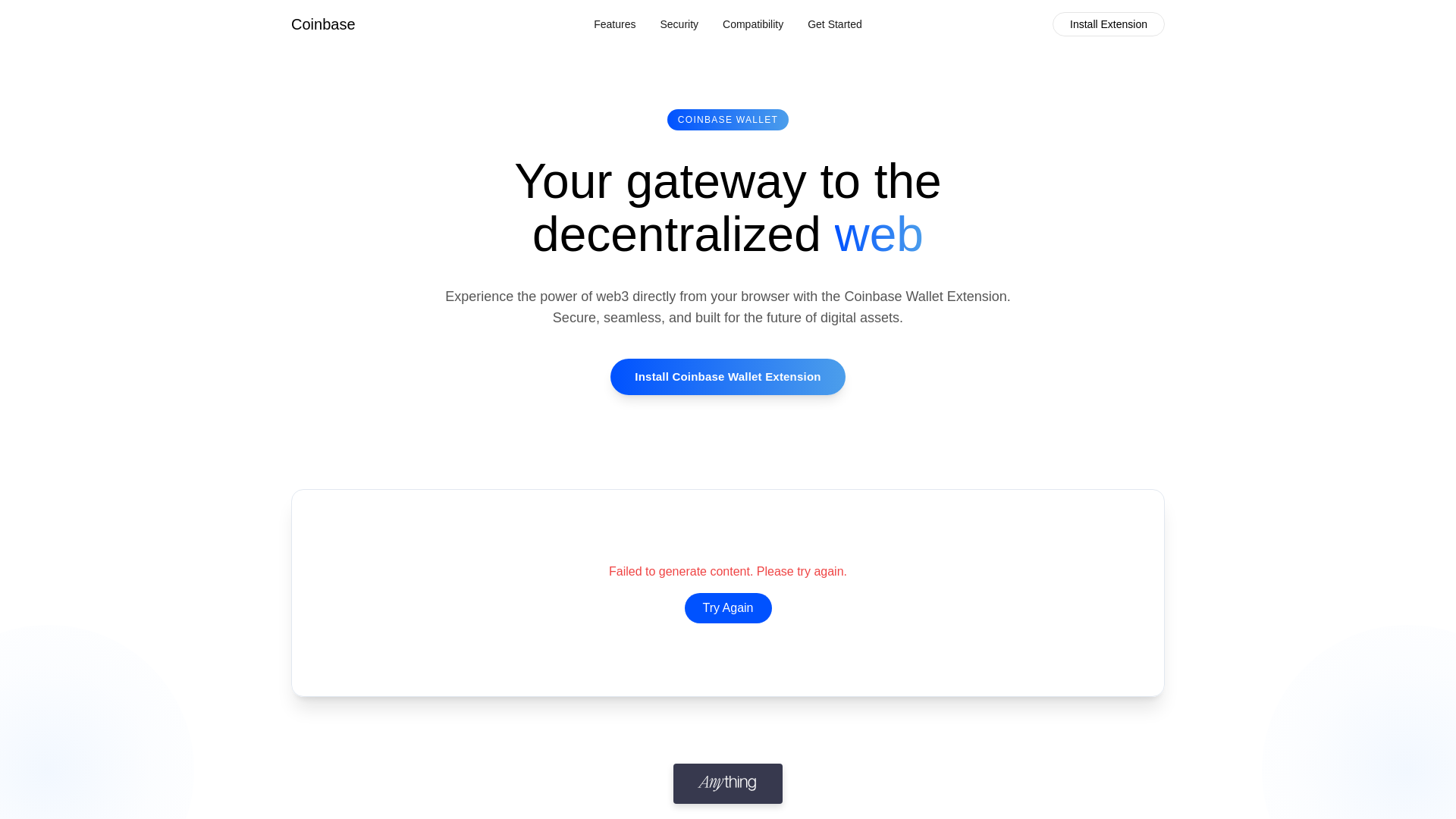 website screenshot of https://coinbasewalletexten.created.app/