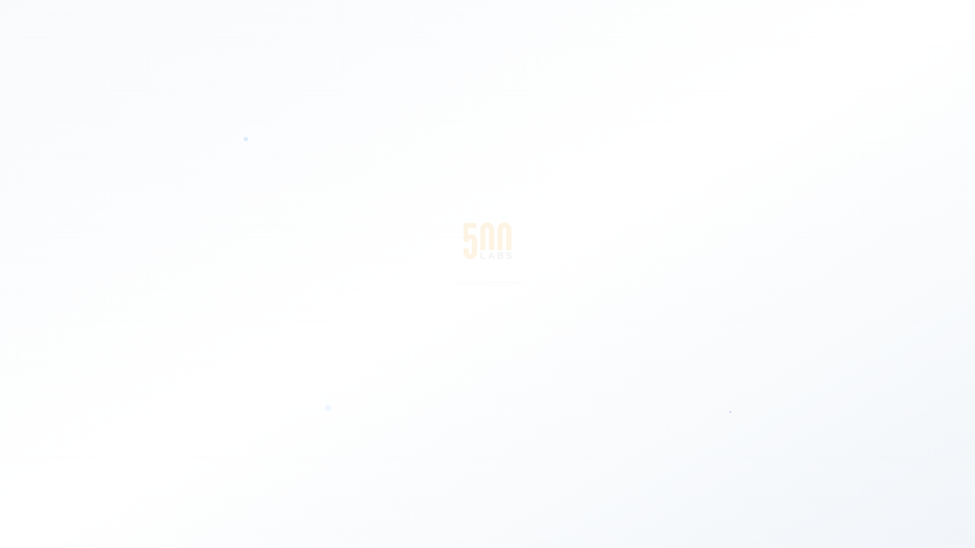 website screenshot of https://fivehundredlabs.com/