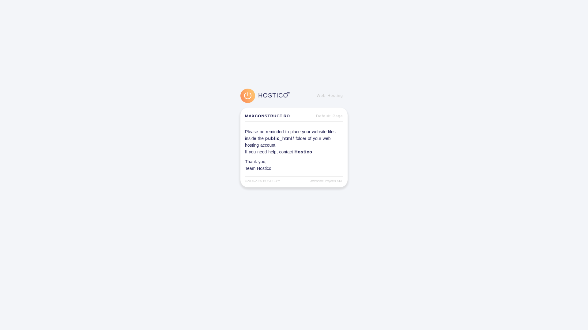 website screenshot of https://maxconstruct.ro/