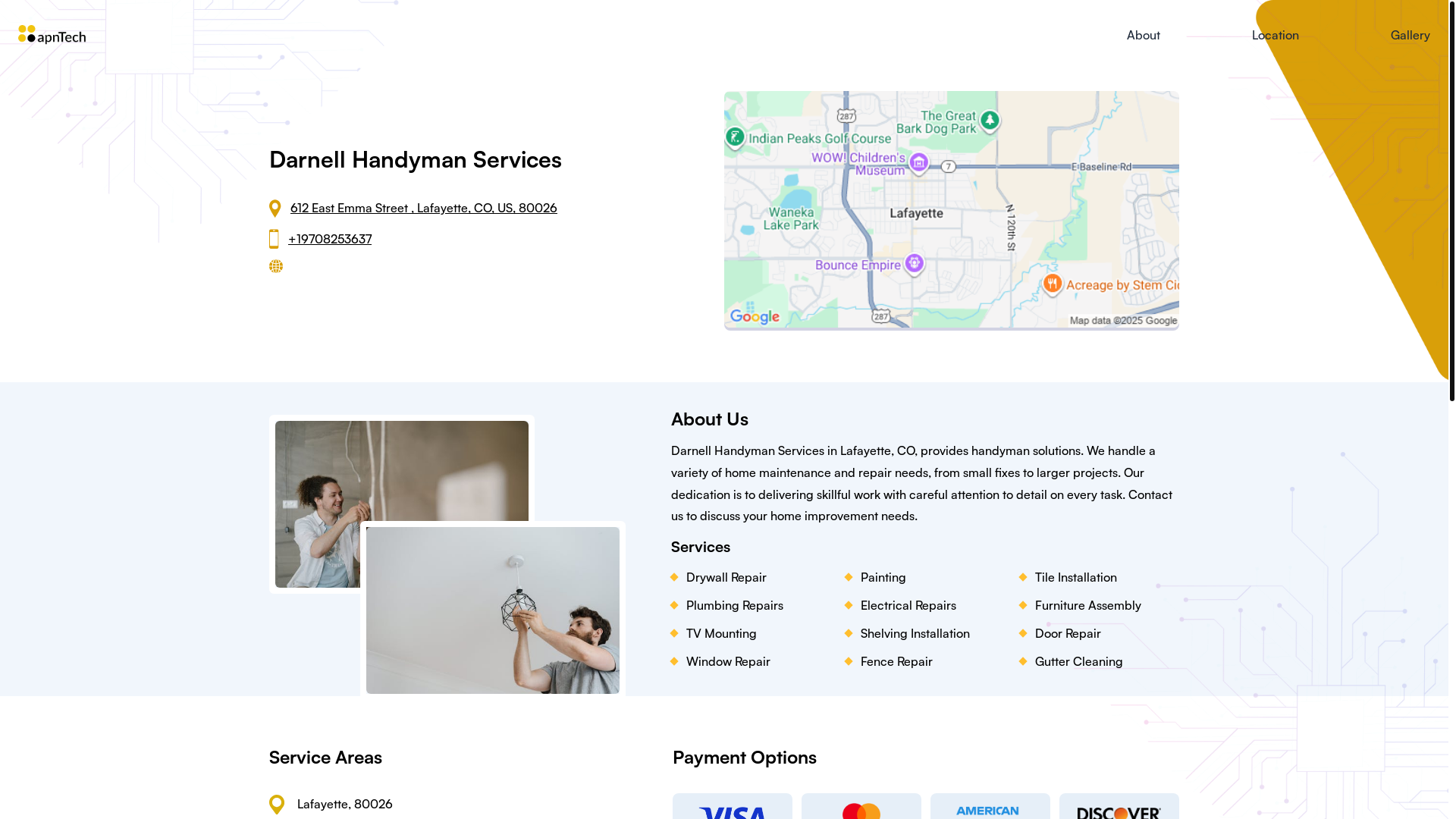 website screenshot of https://darnellhandymanservices.online/